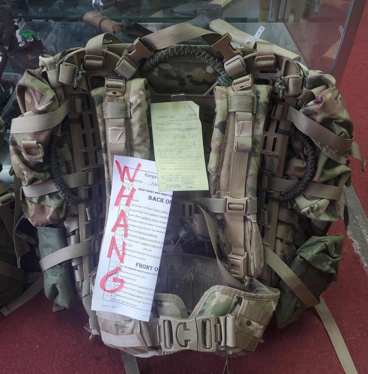 WHANG Ruck Configuration w/ Extra Requests