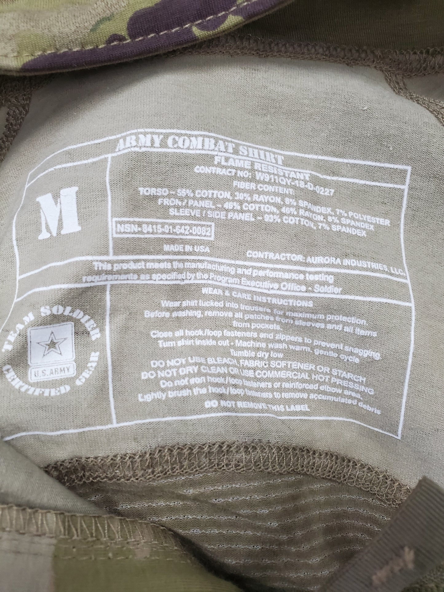 NOS Medium 1/4 Quarter Zip Type 2 Combat OCP Multicam FRAC Top Shirt (ca11-25jan03)