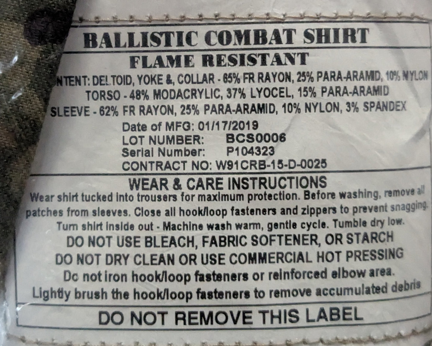 NWT OCP Ballistic Combat Shirt FR Medium (CA11-25Aug63)