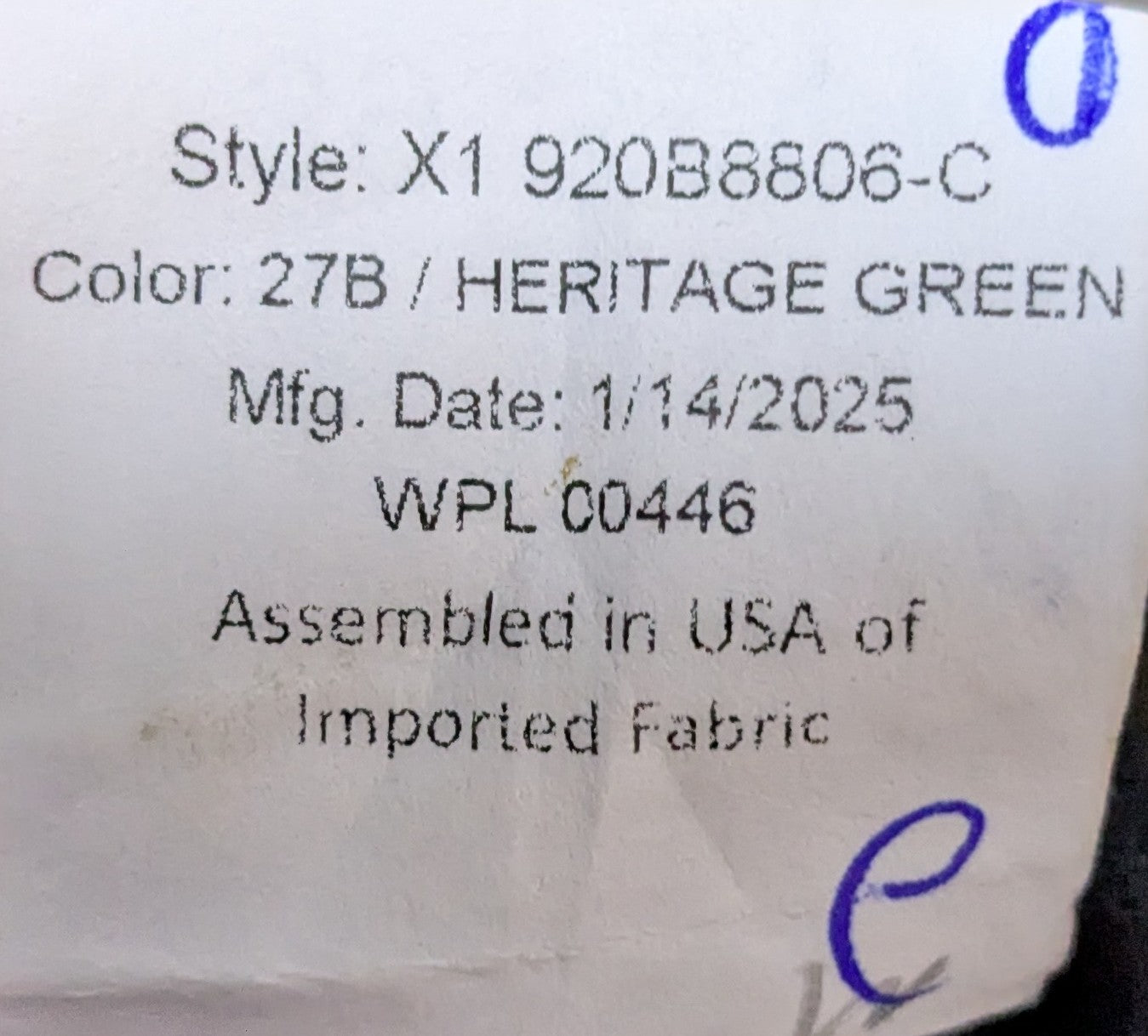 US Army Dress Coat 27B Heritage Green 39 S-C (CA10-25Aug47)