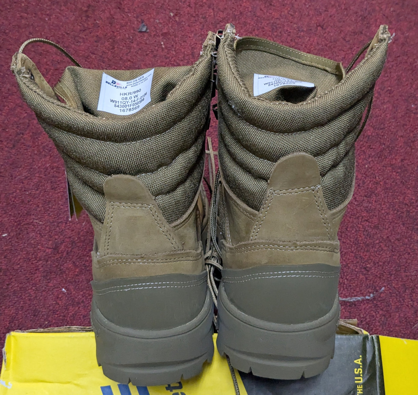 NWT Belleville 990 HKR Hot Weather Combat Boot Coyote 8 W (DB7-25Sep29)