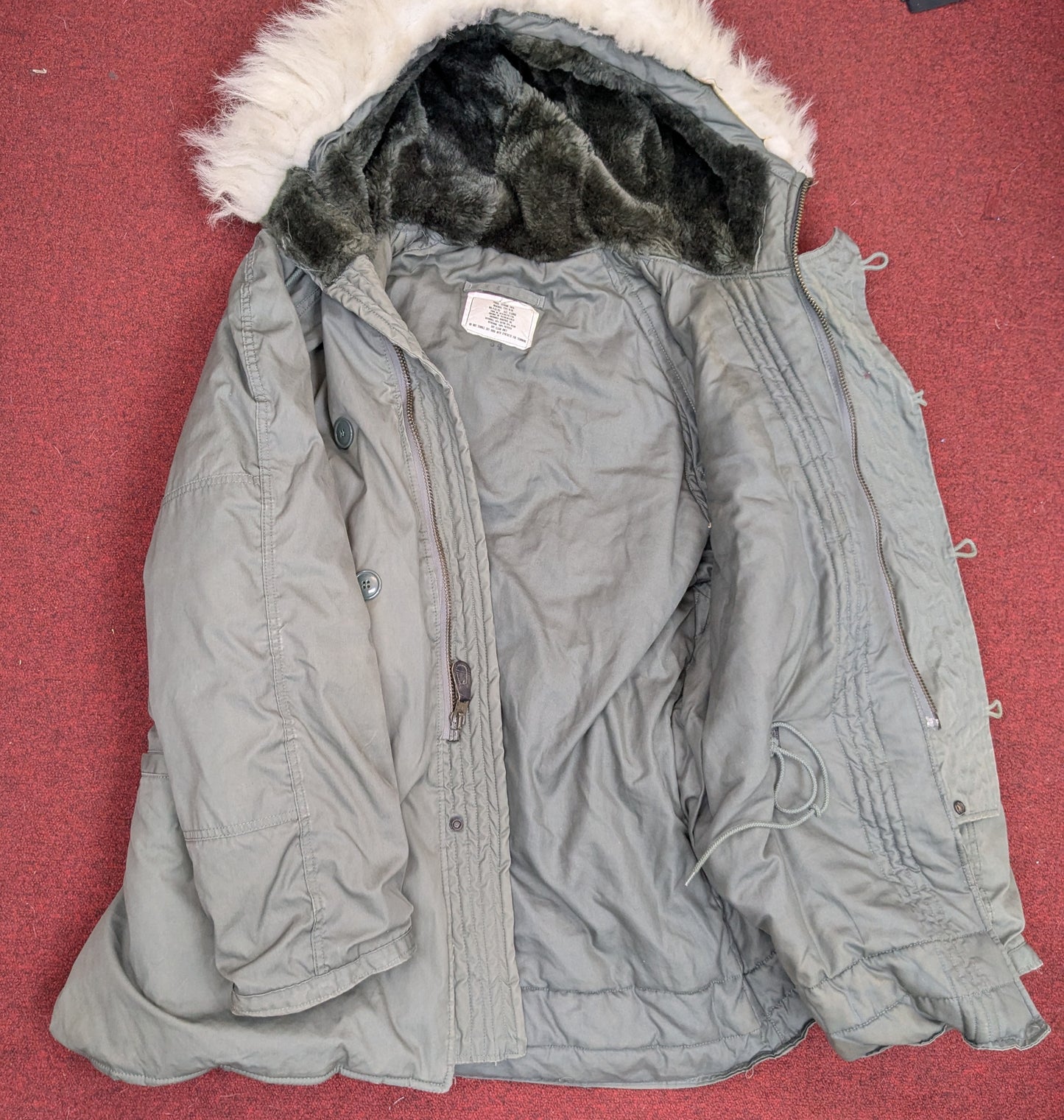 US Military Extreme Cold Weather Parka Jacket XL Type N-3B (ca11-apg18)