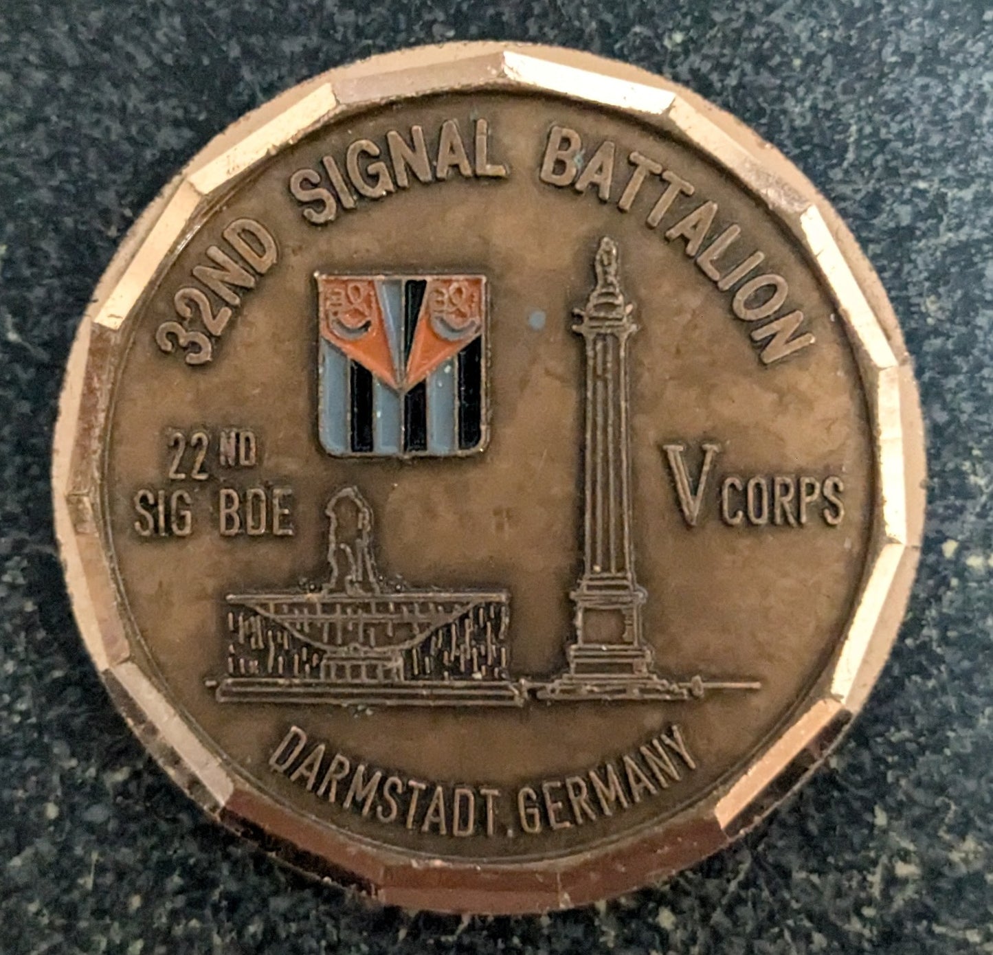 Challenge Coin 32nd Signal Battalion Darmstradt Germany (CHCC-25Jul22)