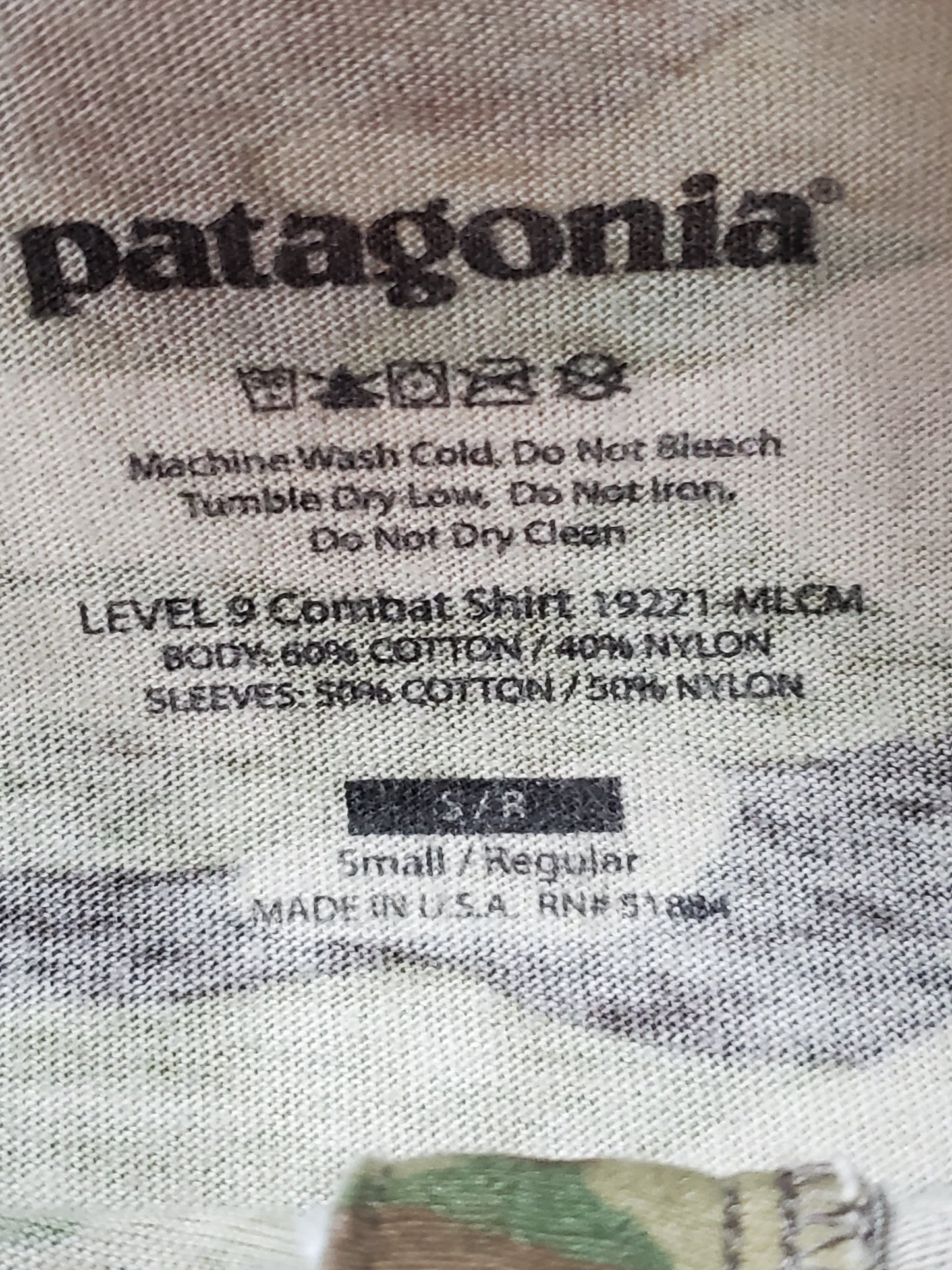 Small Regular Patagonia L9 Combat Top Shirt OCP Multicam (DC09-PCTSR-25OCT02)