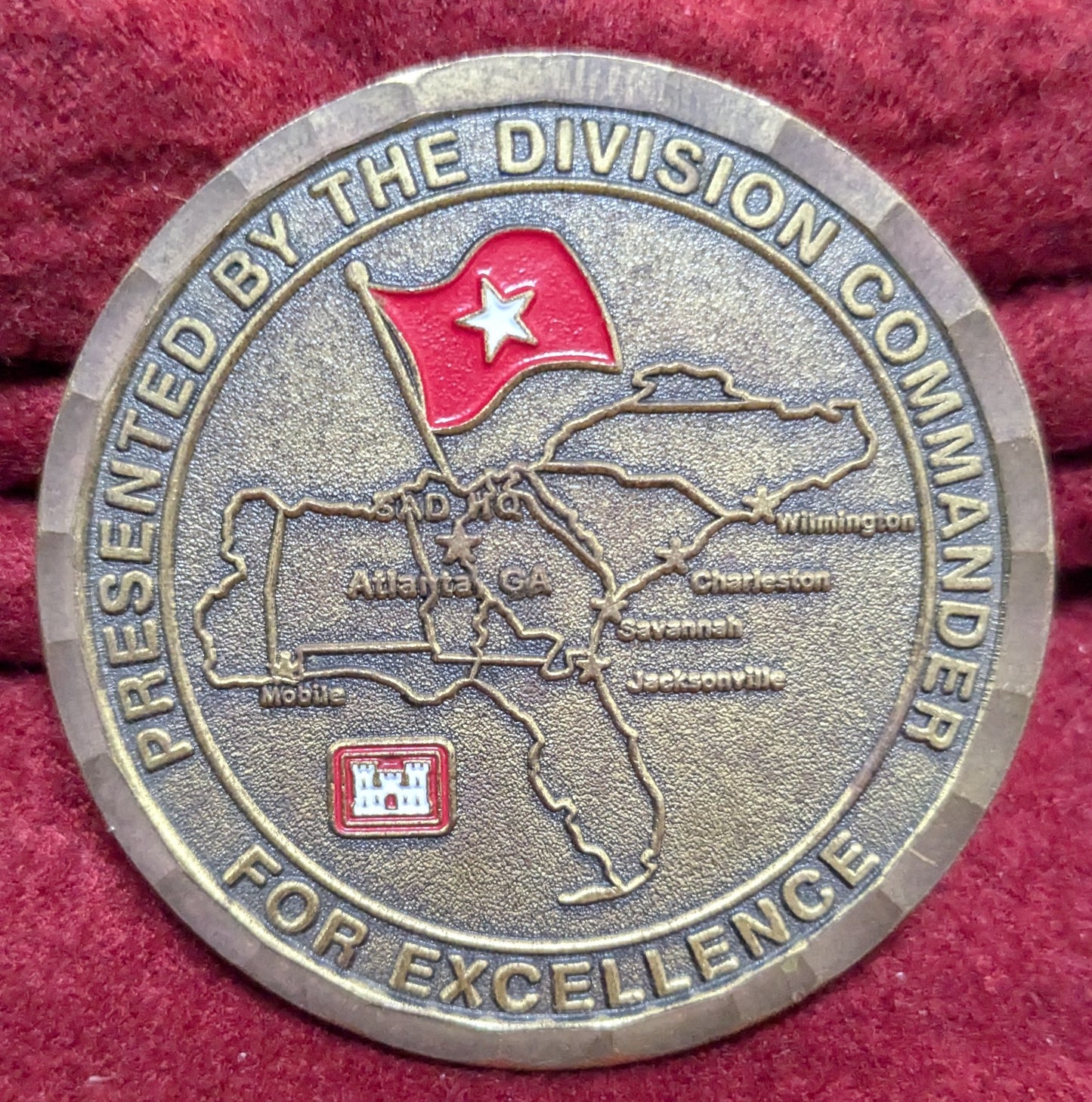 Challenge Coin U.S. Army Engineer Division South Atlantic (chcc-25APR159)