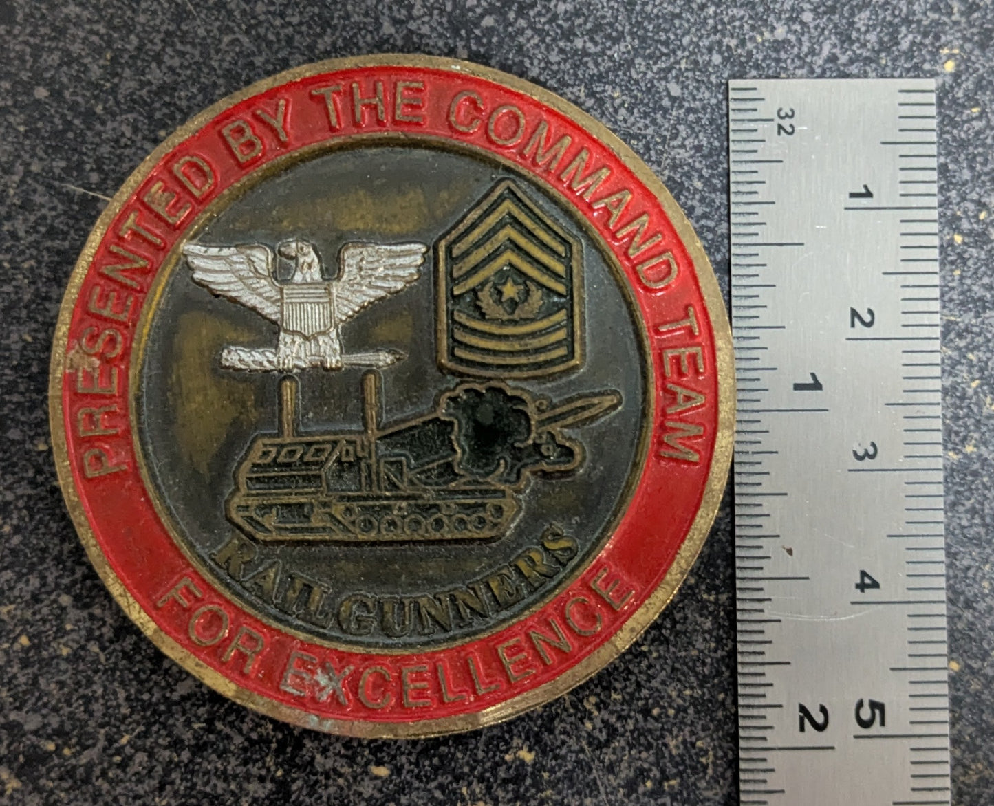 Challenge Coin US Army 4th Field Artillery Brigade Rail Gunners Command Team (CHCC-26May57)