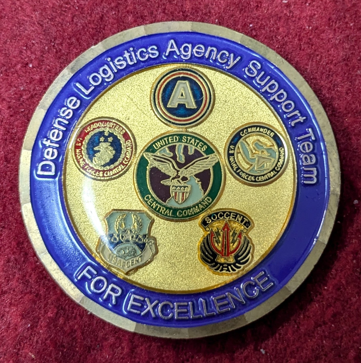 Challenge Coin Defense Logistics Agency Support Team For Excellence Central (25May46)
