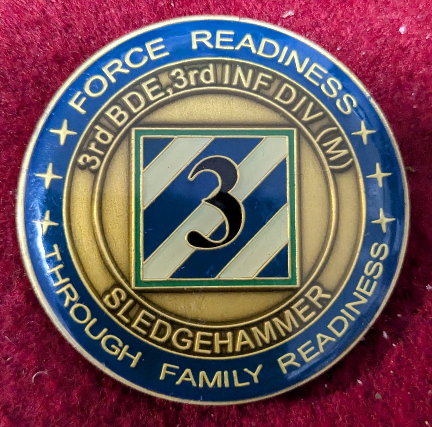 Challenge Coin Sledgehammer 3rd BDE 3rd Inf Div (M) The Army Spouse (chcc-25May62)