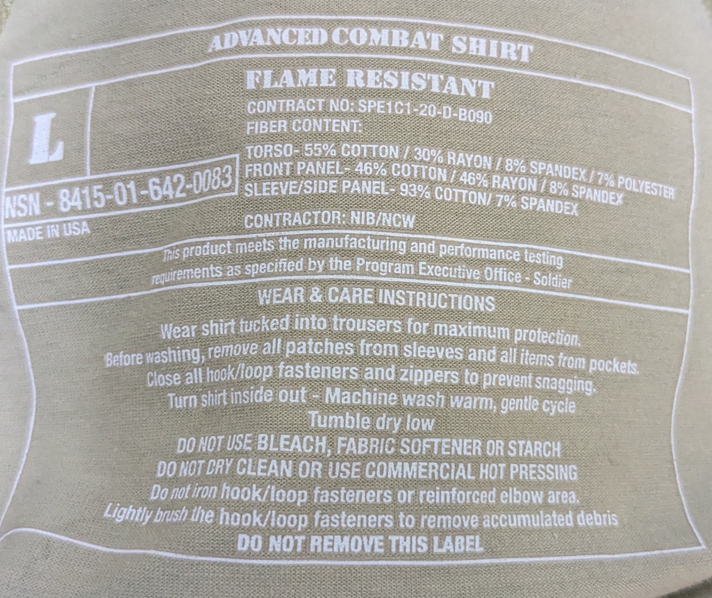 Advanced Combat Shirt FR Multicam Large (25Oct21)