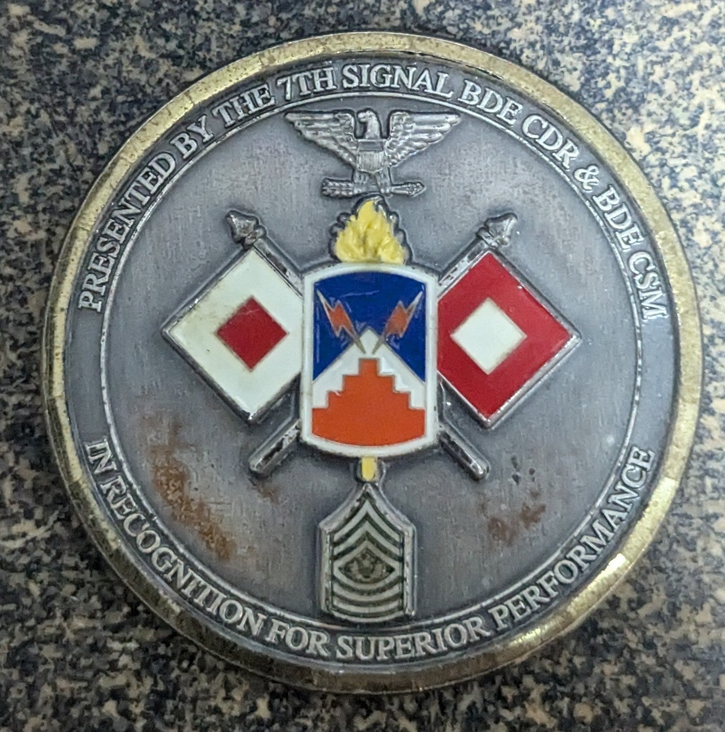 Challenge Coin 7th Signal Brigade CDR & BDE CSM (CHCC-25Jul24)