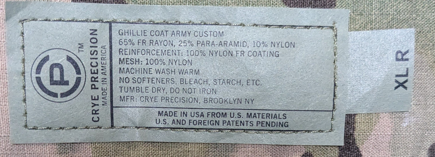 NWT Crye Precision Base Layer Custom Ghillie Pants and Coat OCP Multicam XL-R (ab14-25Jul2)