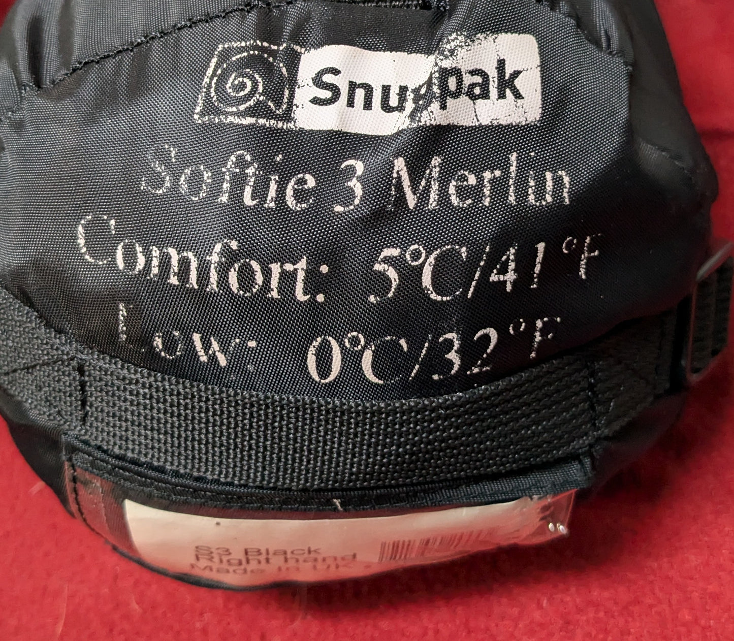 Snugpak Softie 3 Merlin Black Sleeping Bag (da14-25MAR56)