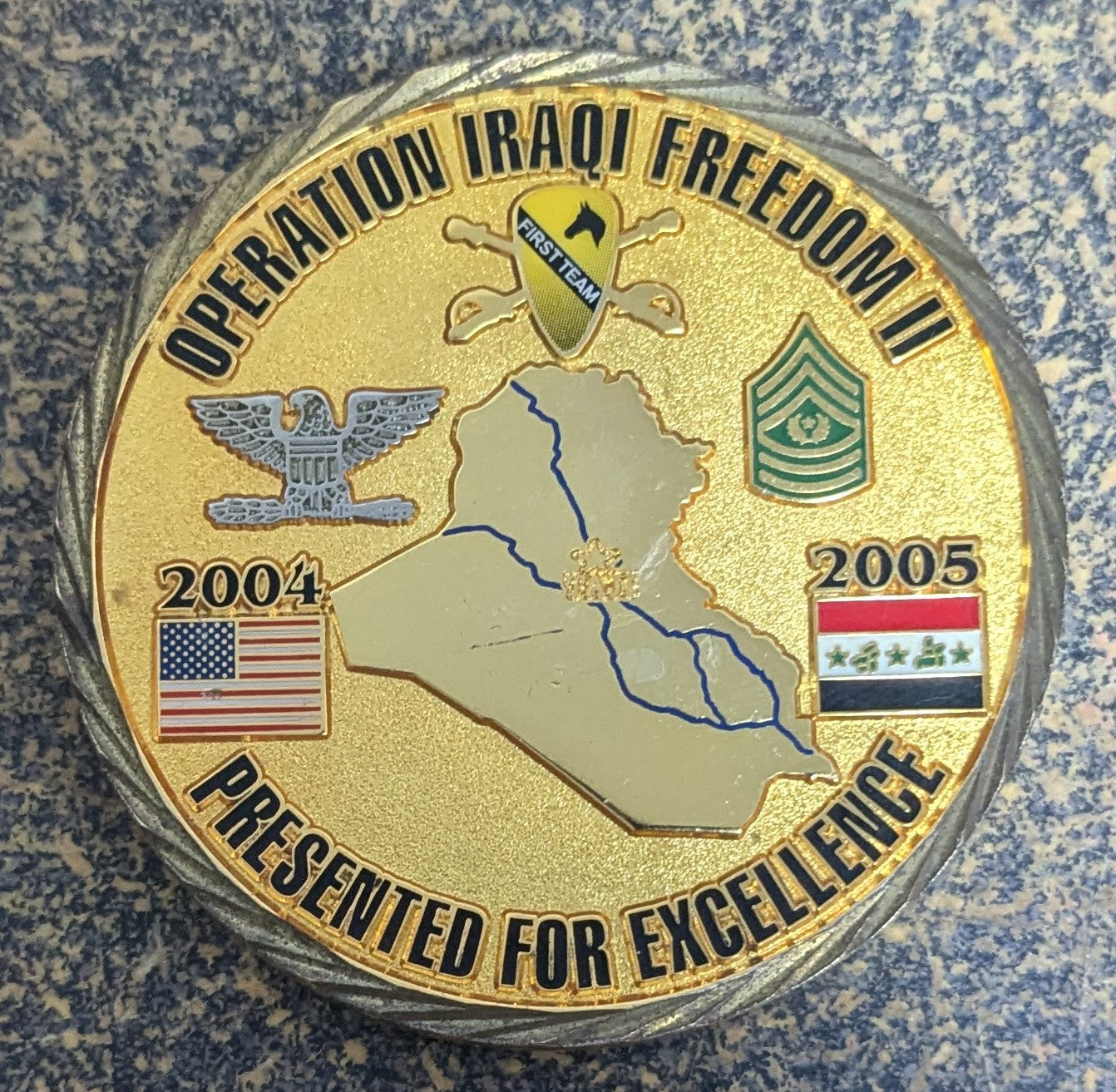Challenge Coin 1st Cavalry Division Support Command Camp Taji, Iraq (CHCC-25Jul9)