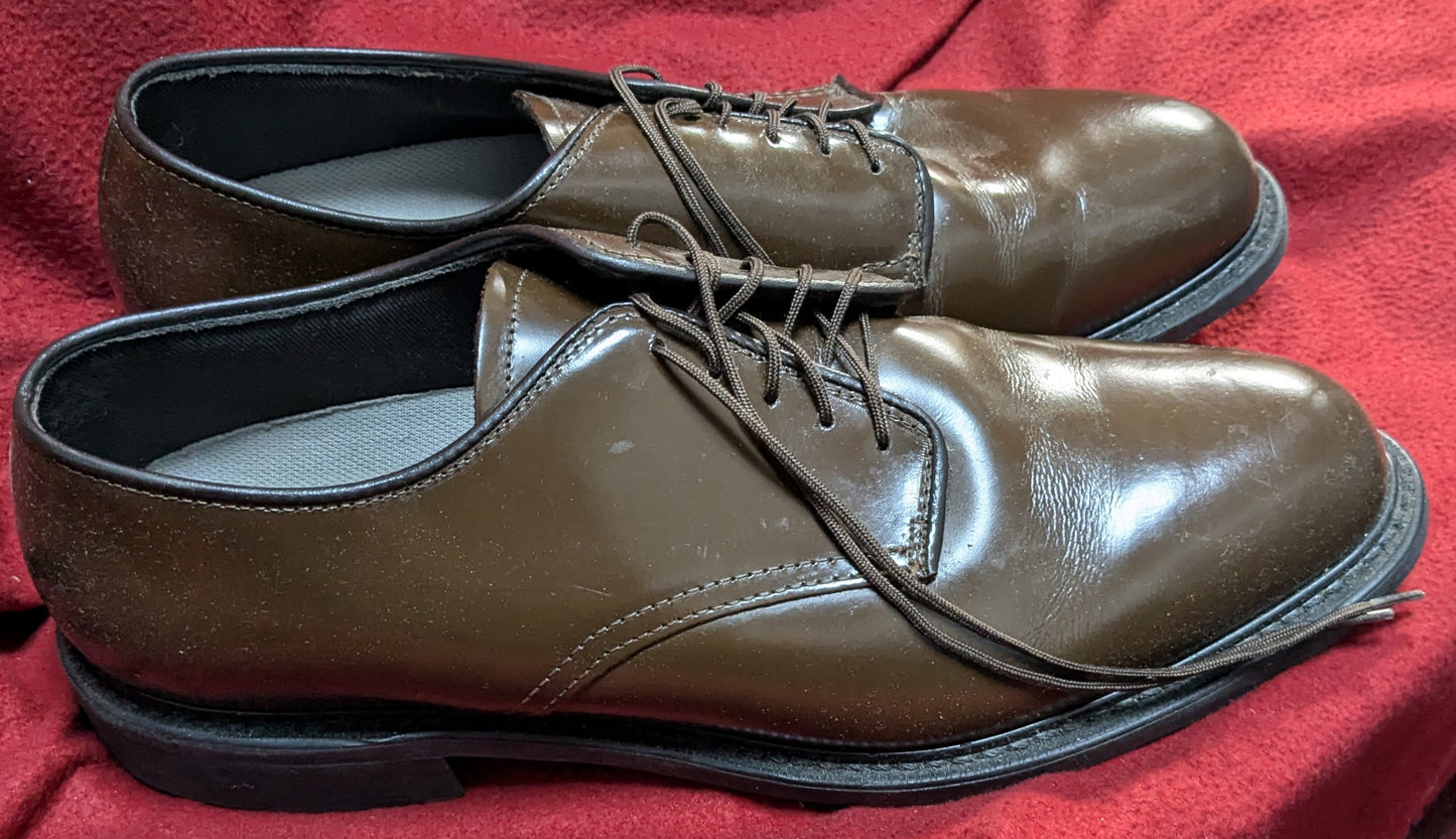 NOS Capps Military Dress Shoe Brown 13 D (fa01-25APR104)