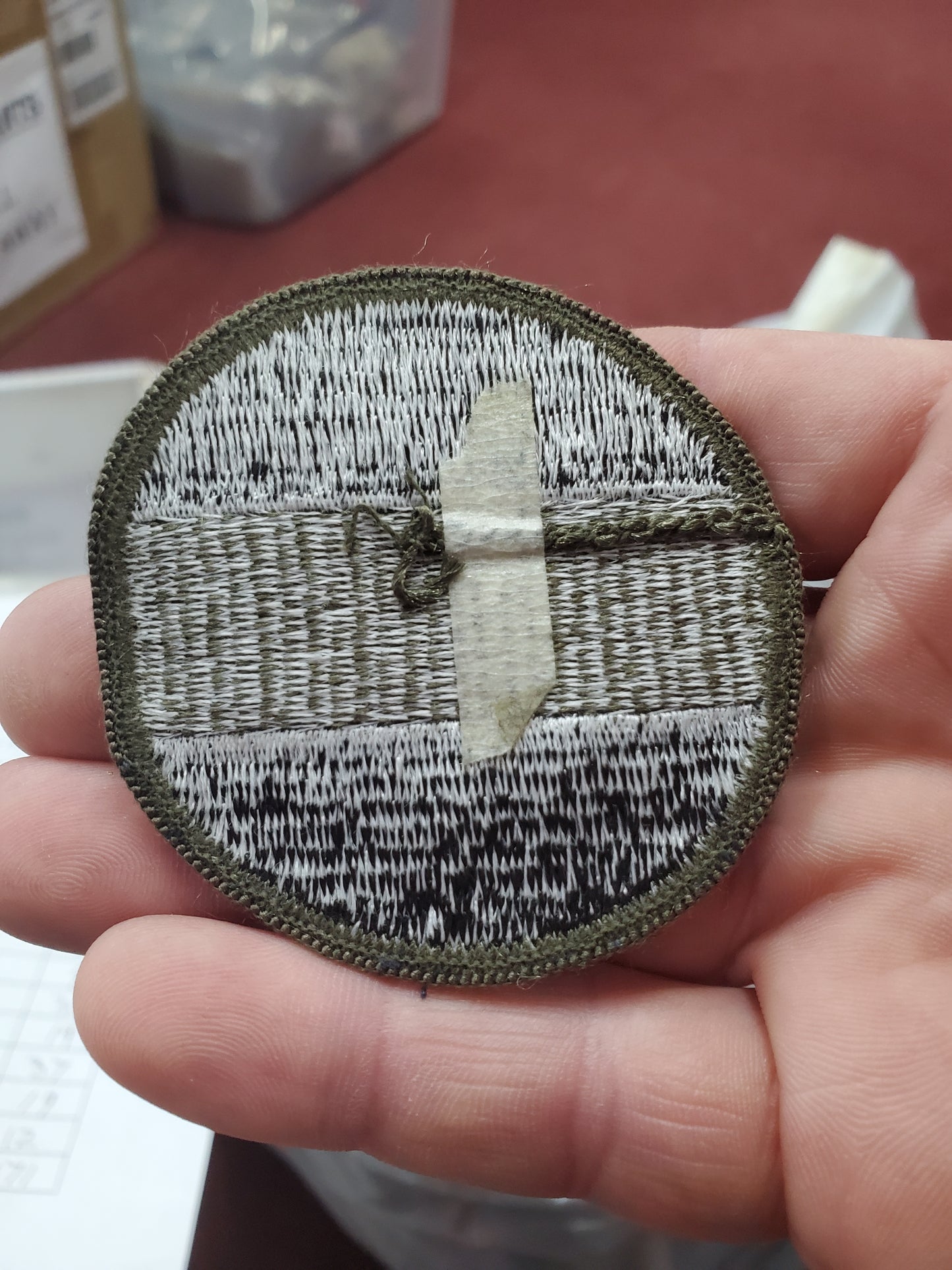 US Army Ground Forces Command Subdued Shoulder Patch Insignia OD Woodland (bu06-forscom)