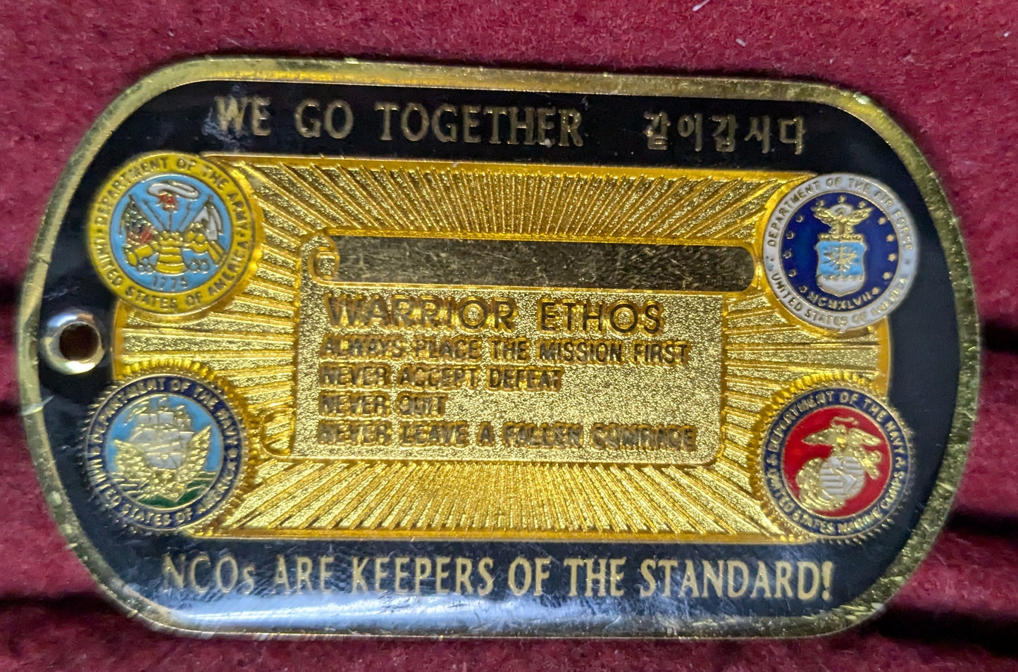 Challenge Coin8th US Army Presented By CSM For Excellence (chcc-25APR183)