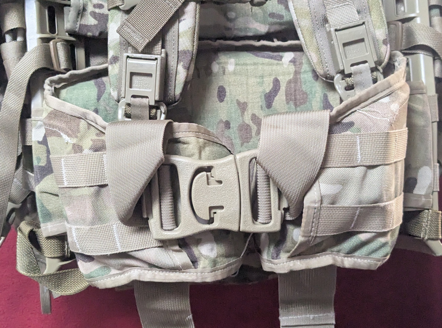 "Ranger Ready' OCP Large Molle II Ruck w/ The Gibson Mod w/ Name Tape & Cat Eyes