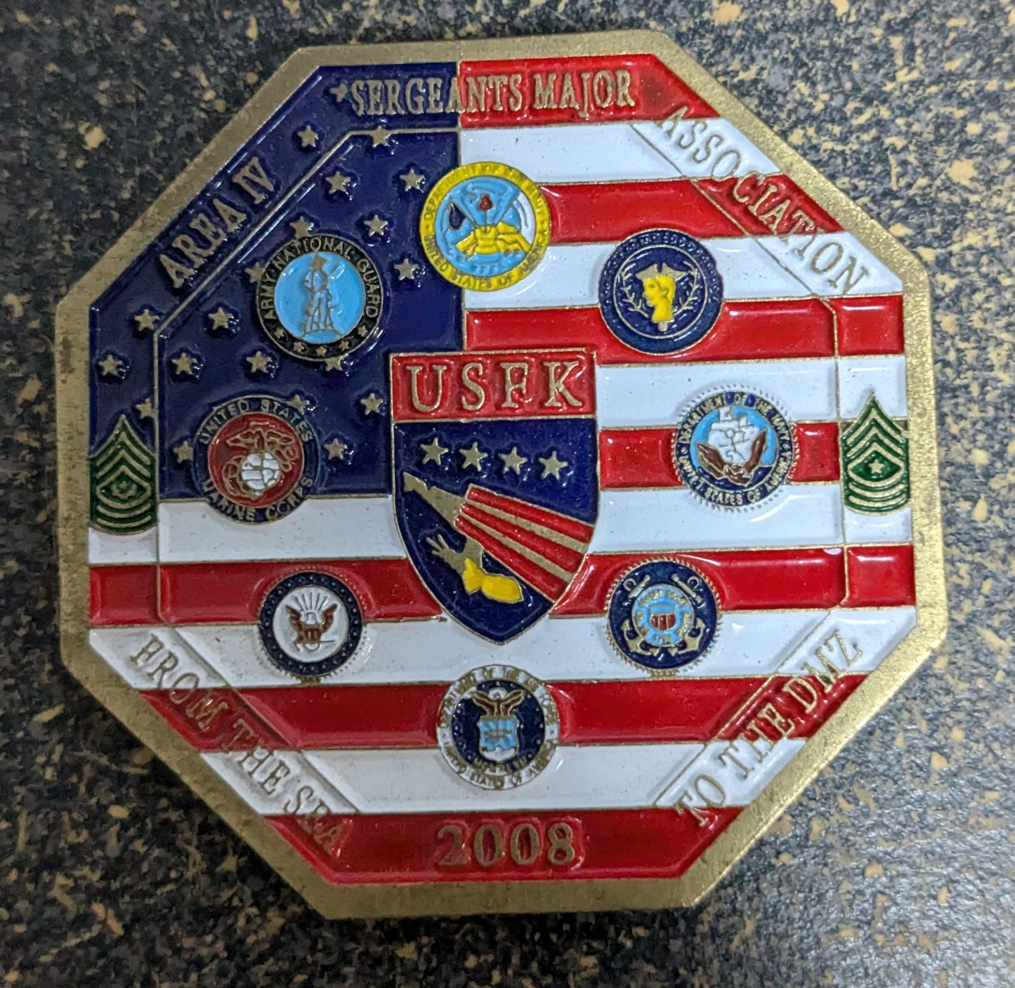 Challenge Coin Area IV From the Sea to the DMZ (CHCC-25Jul48)