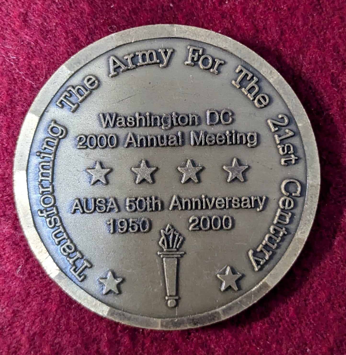 Challenge Coin AUSA Washington DC 2000 Annual Meeting AUSA 50th Anniversary (chcc-25May26)