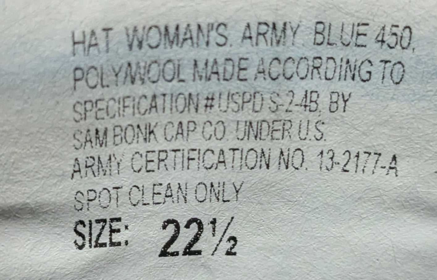 NWT Woman's ASU Hat Blue 450, 22 1/2 (AA16-26May3)
