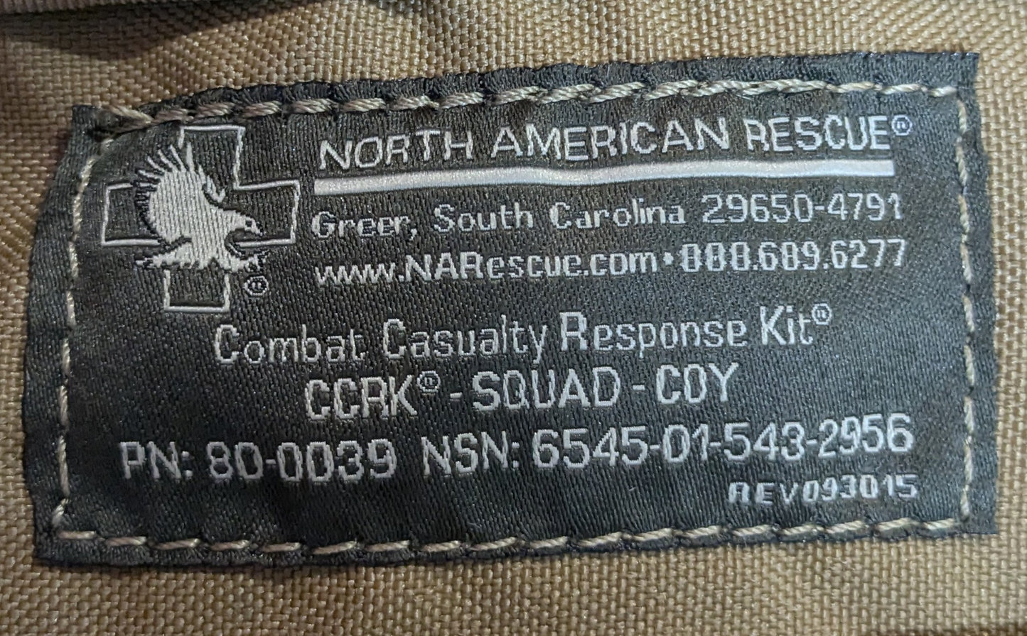 NOS North American Rescue First Aid Squad Kit CCRK (ac05-25APR114)