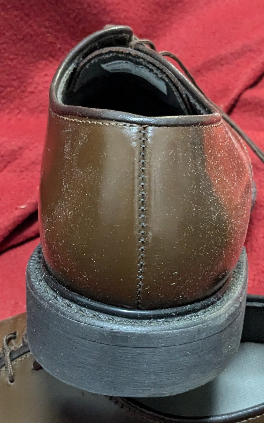 NOS Capps Military Dress Shoe Brown 13 D (fa01-25APR104)