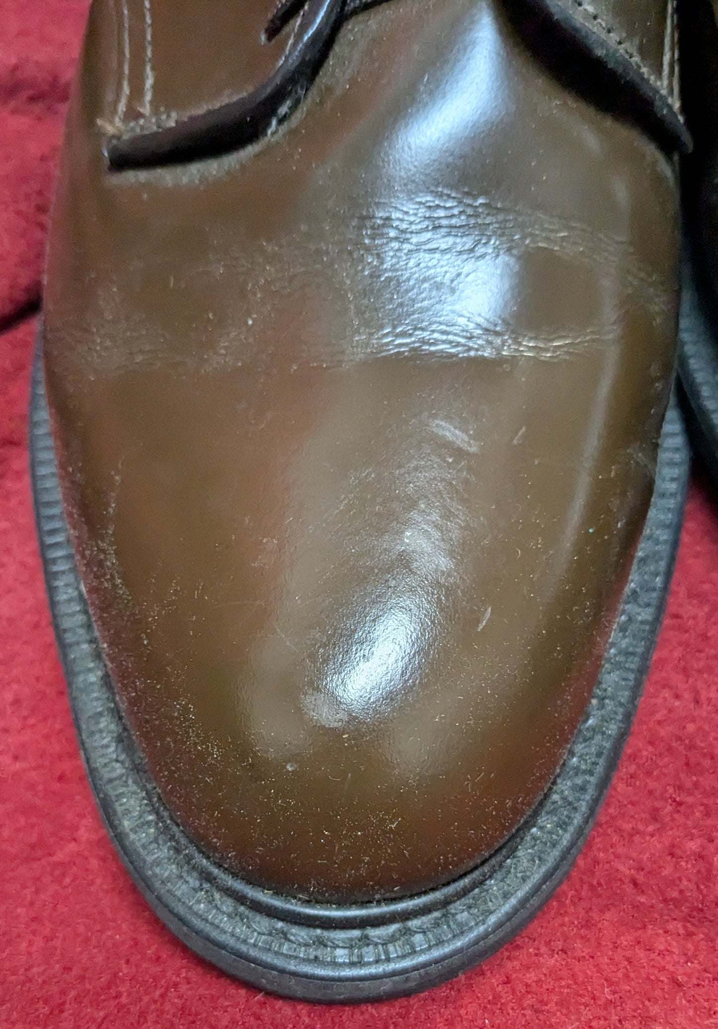 NOS Capps Military Dress Shoe Brown 13 D (fa01-25APR104)