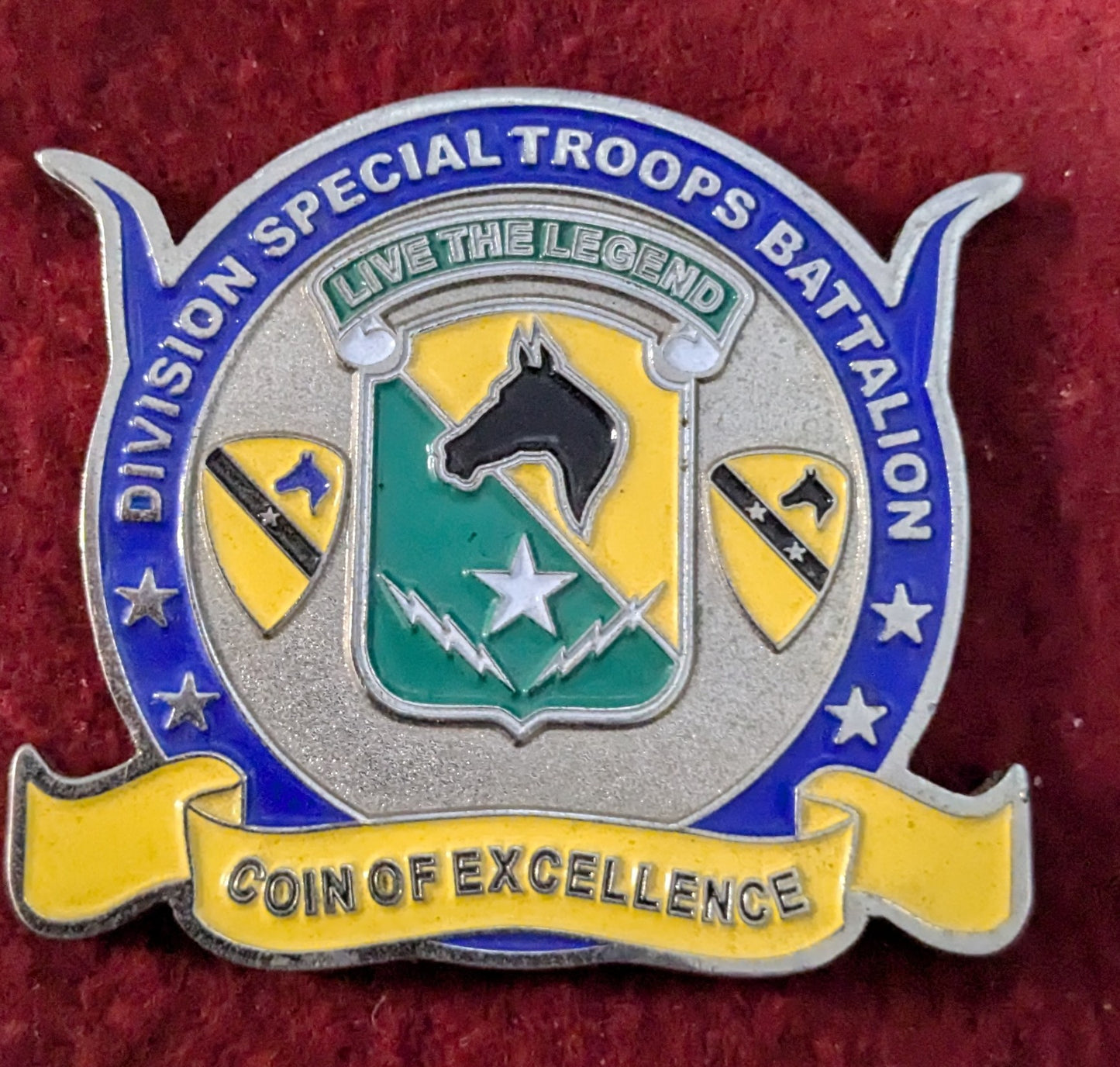 Challenge Coin America's First Team Mavericks Live the Legend Division Special Troops Battalion (chcc-25May38)