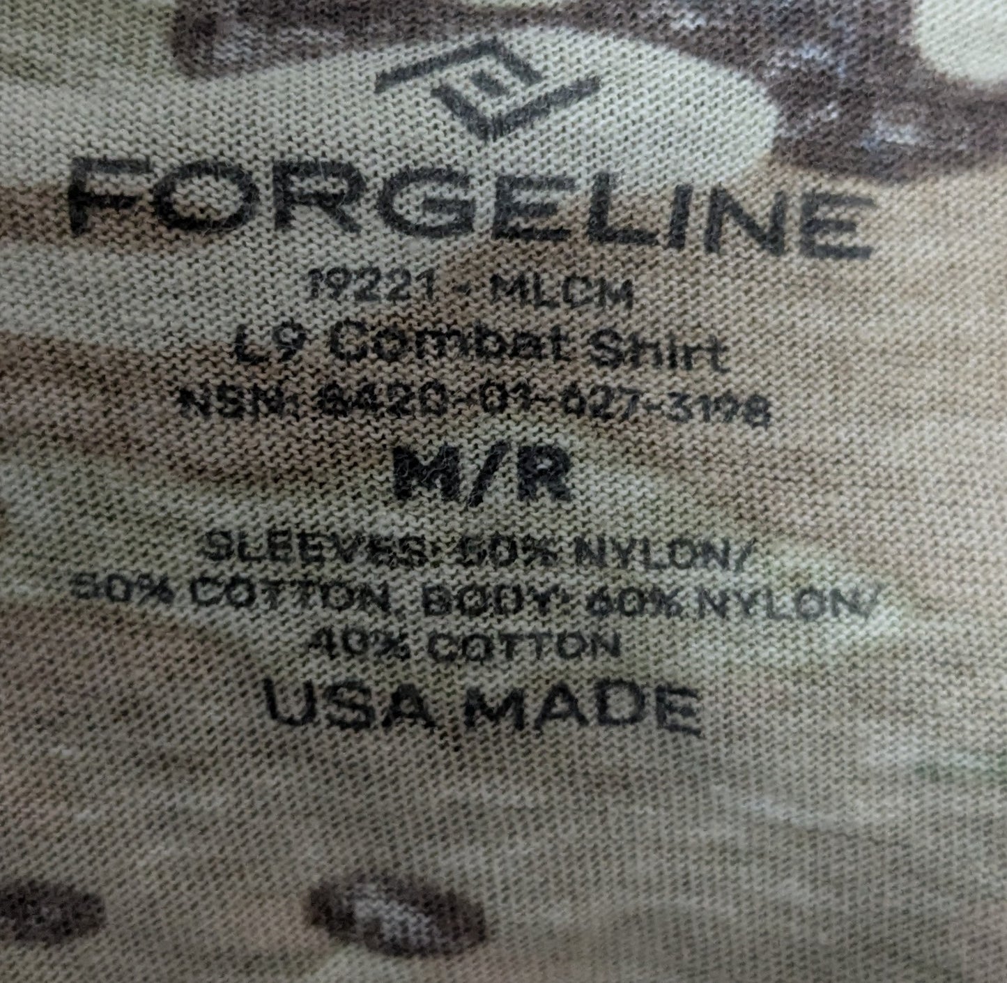 Forgeline Level 9 Combat Shirt Multicam Medium Regular (DA5-25Oct38)