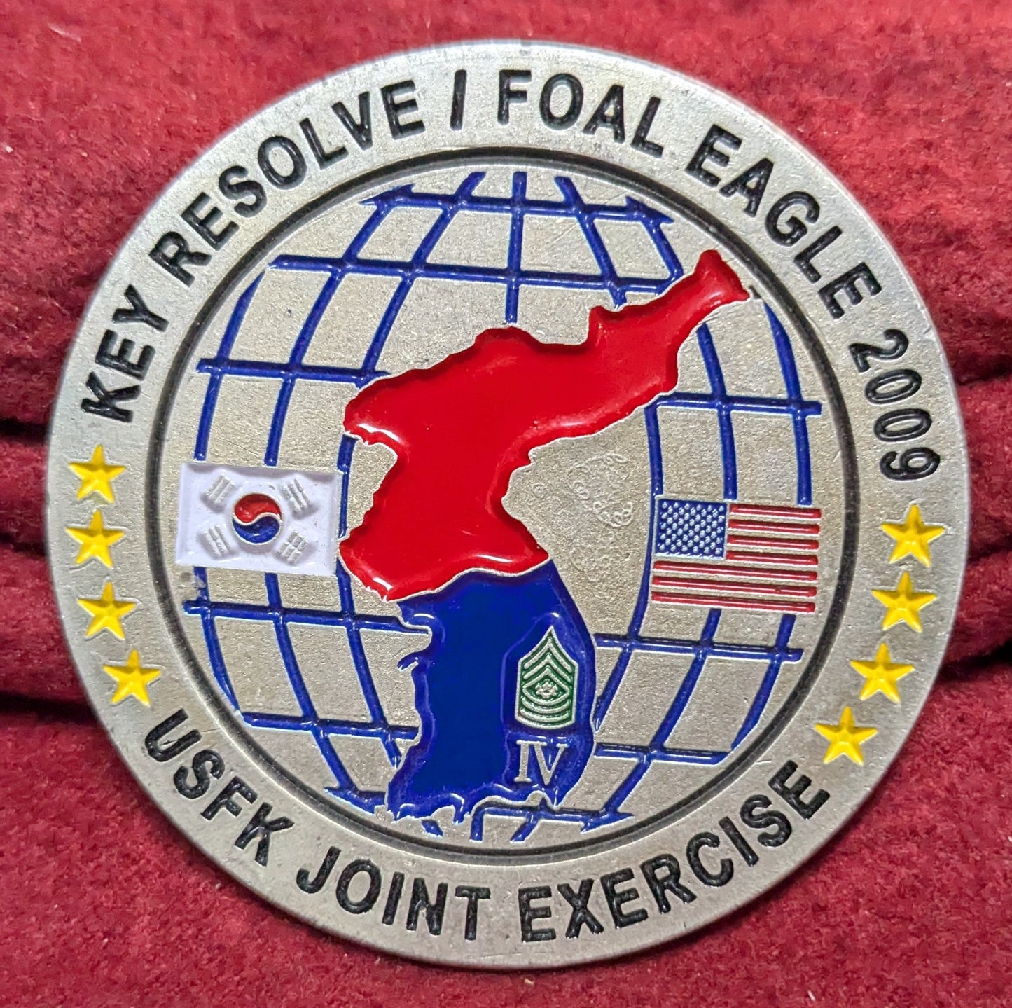 Challenge Coin US Army Key Resolve/Foal Eagle Area IV Sgt Major's Assn 2009 (chcc-25APR181)