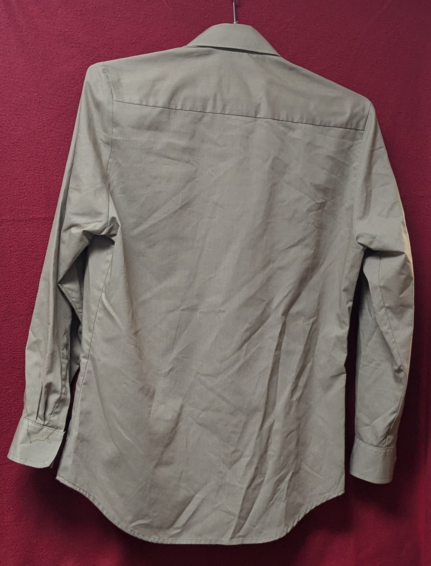 US Army Heritage Tan Men's Dress Shirt 15-32/33 R-C Long Sleeved (CA10-25Aug51)