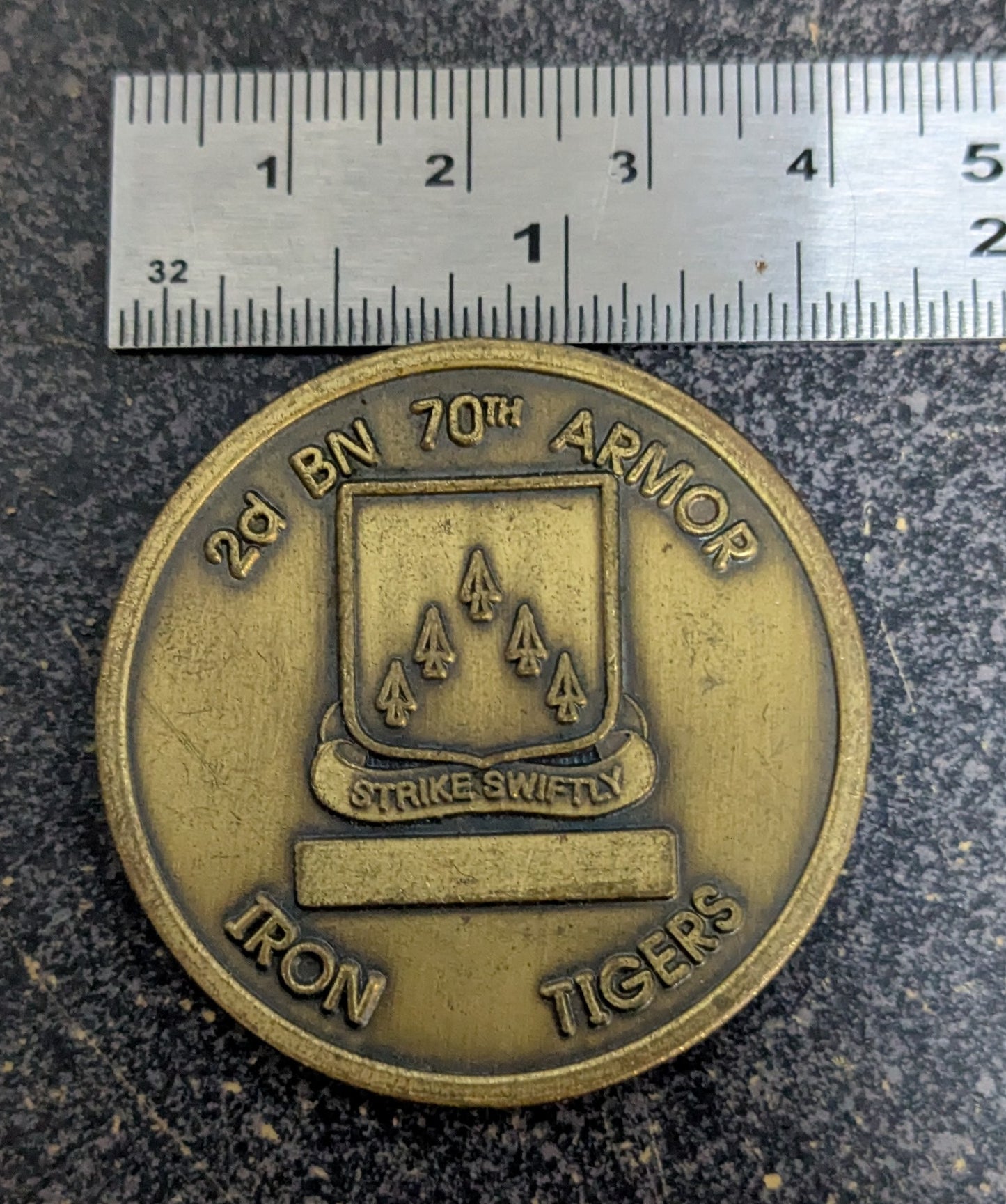 Challenge Coin 2nd Brigade 3rd Infantry Division 2nd Battalion 70th Armor Iron Tigers (26Jun26)
