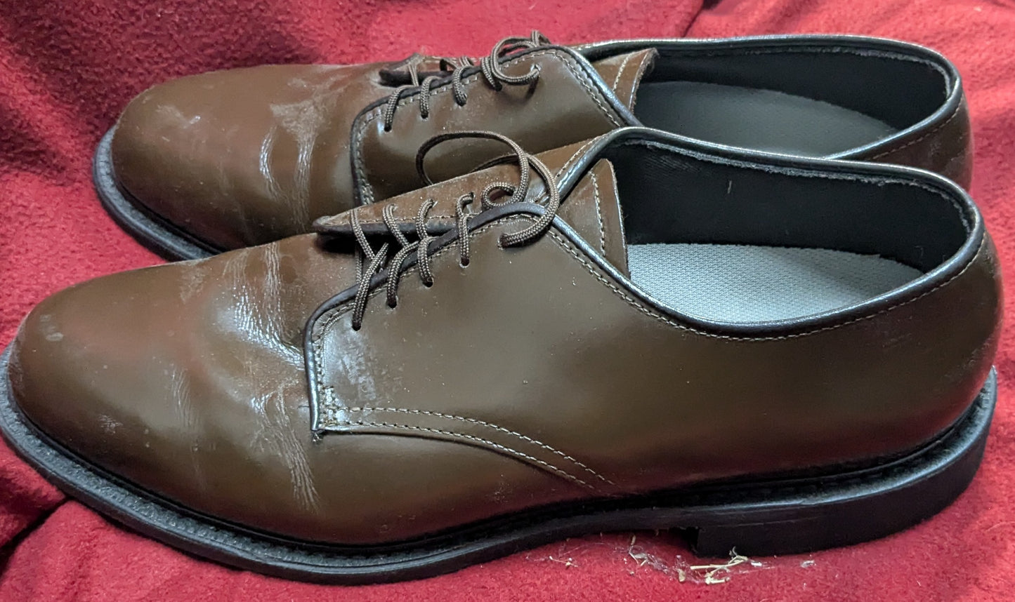 NOS Capps Military Dress Shoe Brown 13 D (fa01-25APR104)