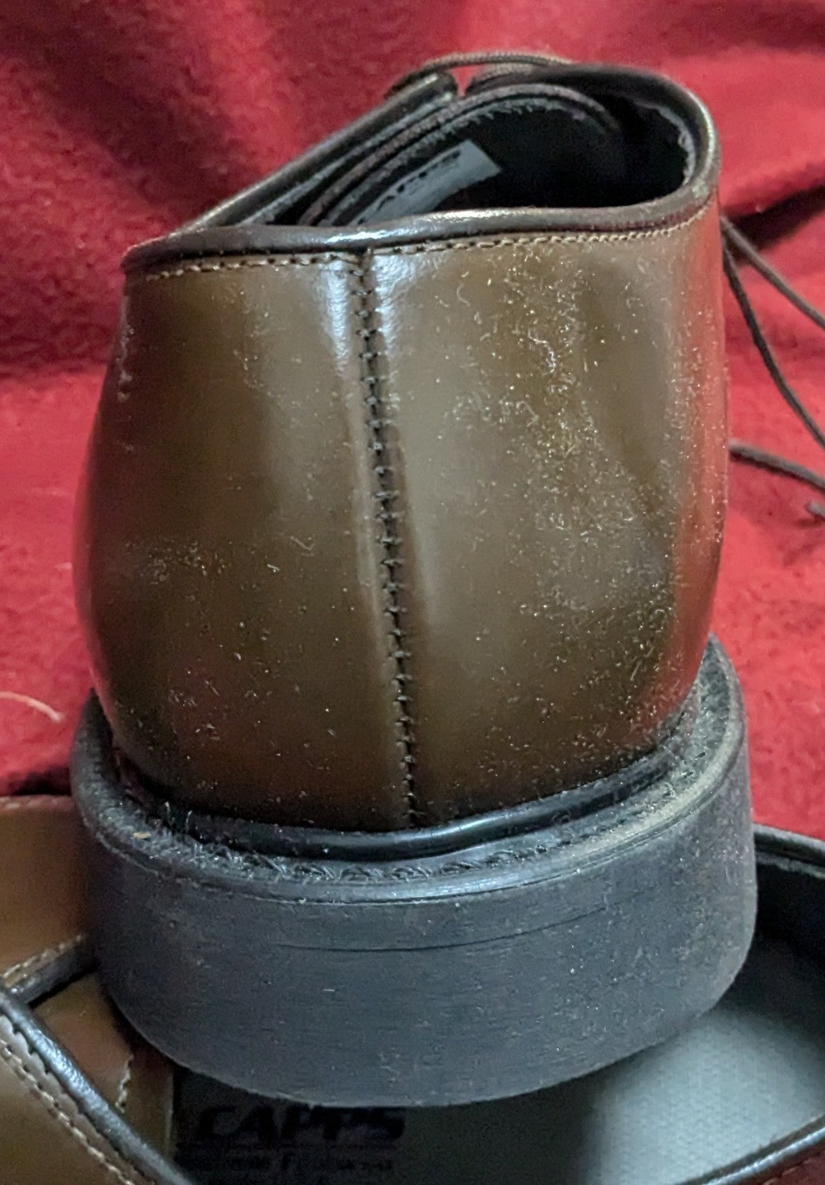 NOS Capps Military Dress Shoe Brown 13 D (fa01-25APR104)
