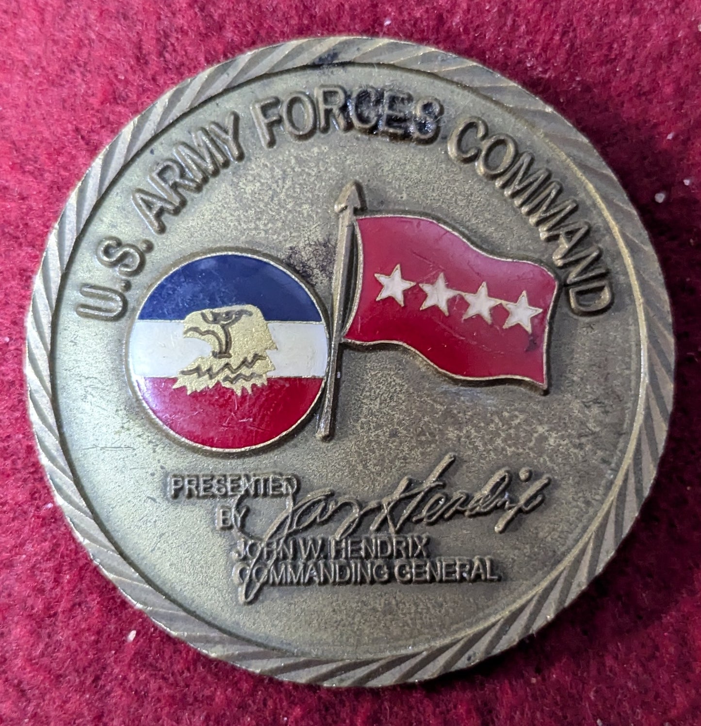 Challenge Coin FORSCOM Award for Excellence 4 Star US Army Forces Command (chcc-25May19)