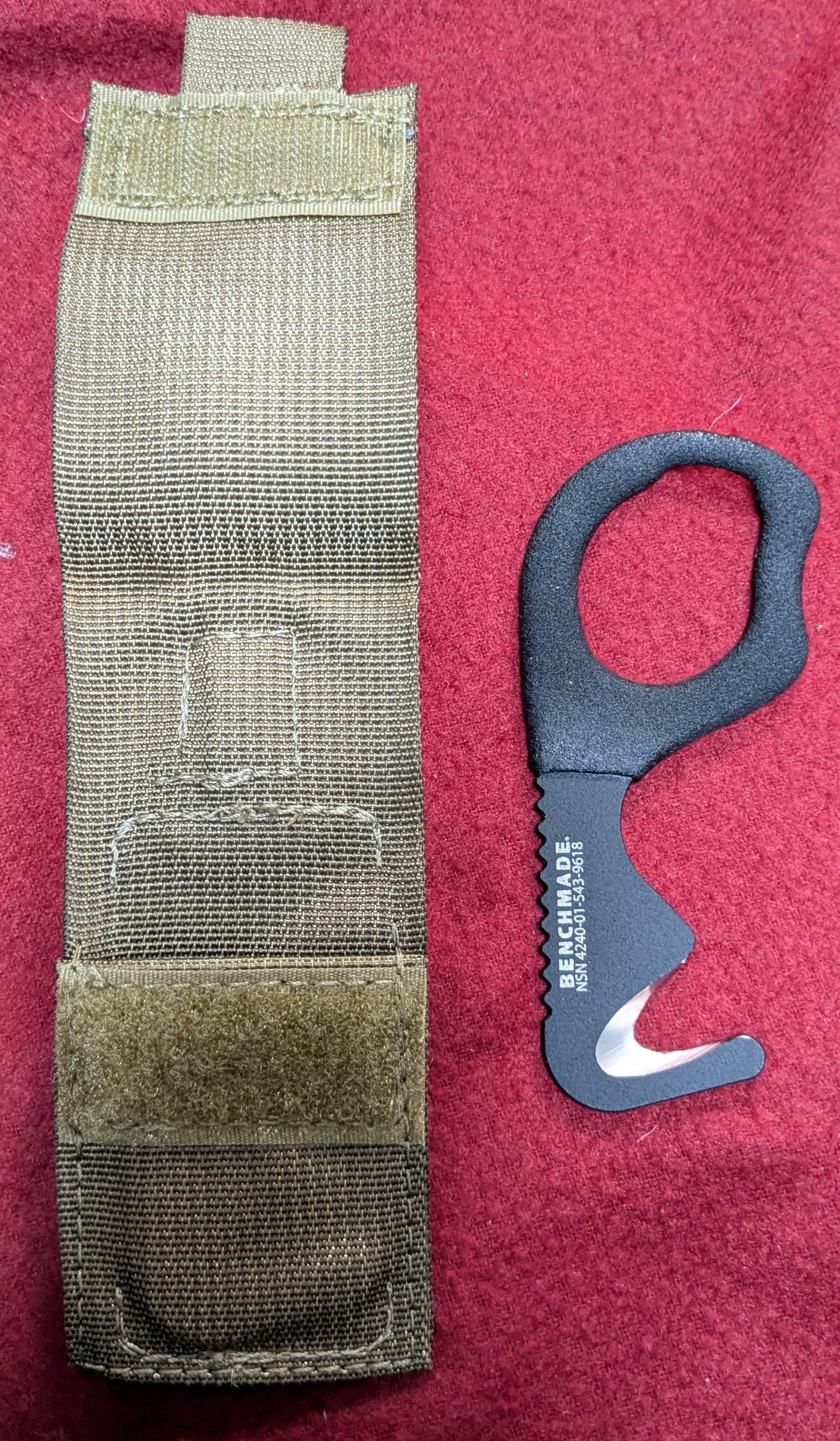 NOS BENCHMADE Rescue Hook Strap Cutter Steel Coated Handle (fa01-25APR95)