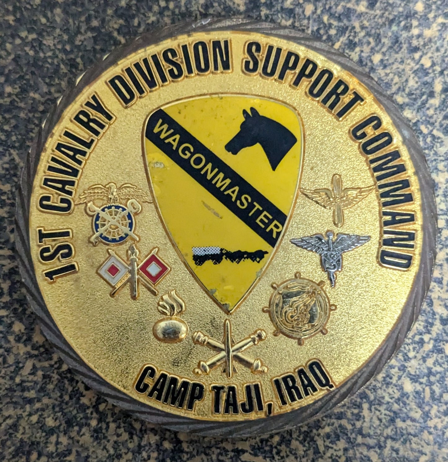 Challenge Coin 1st Cavalry Division Support Command Camp Taji, Iraq (CHCC-25Jul9)