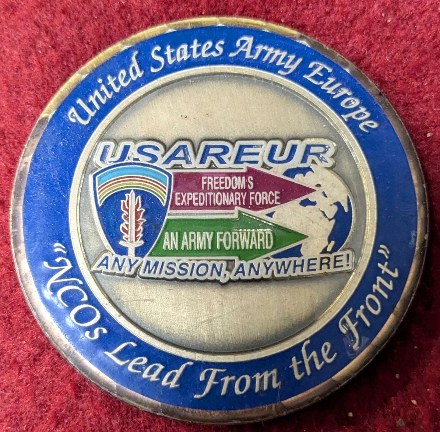 Challenge Coin United States Army Europe USAREUR NCO's Lead the Front (25May41)
