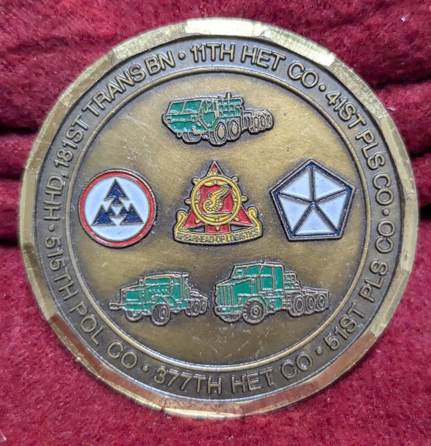 Challenge Coin 181st Transportation Battalion Road Warriors (chcc-25APR152)