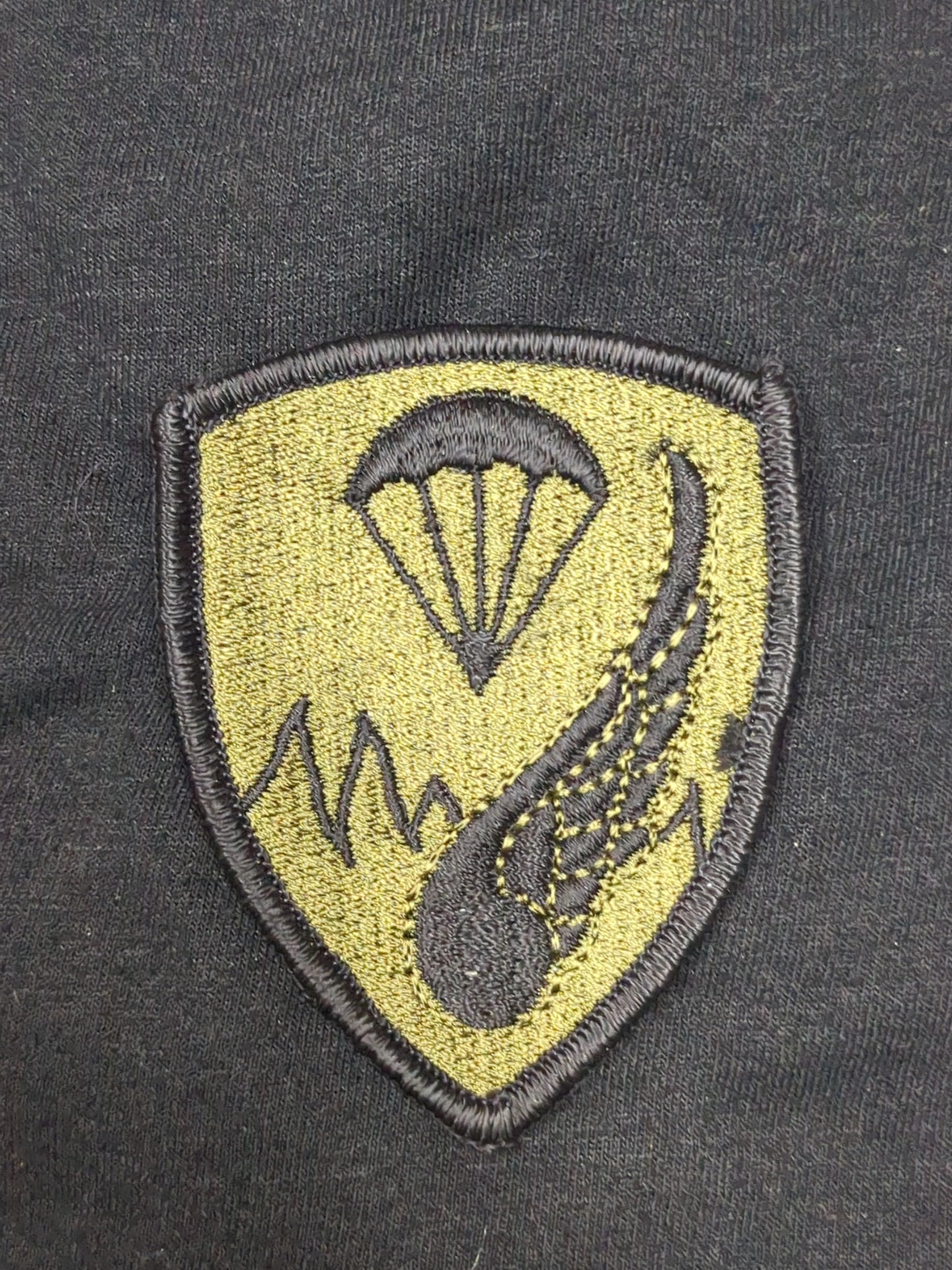 US Army 187th Airborne RCT Regimental Combat Team Sew on Patch Subdued OD Black (bu11-187AB)