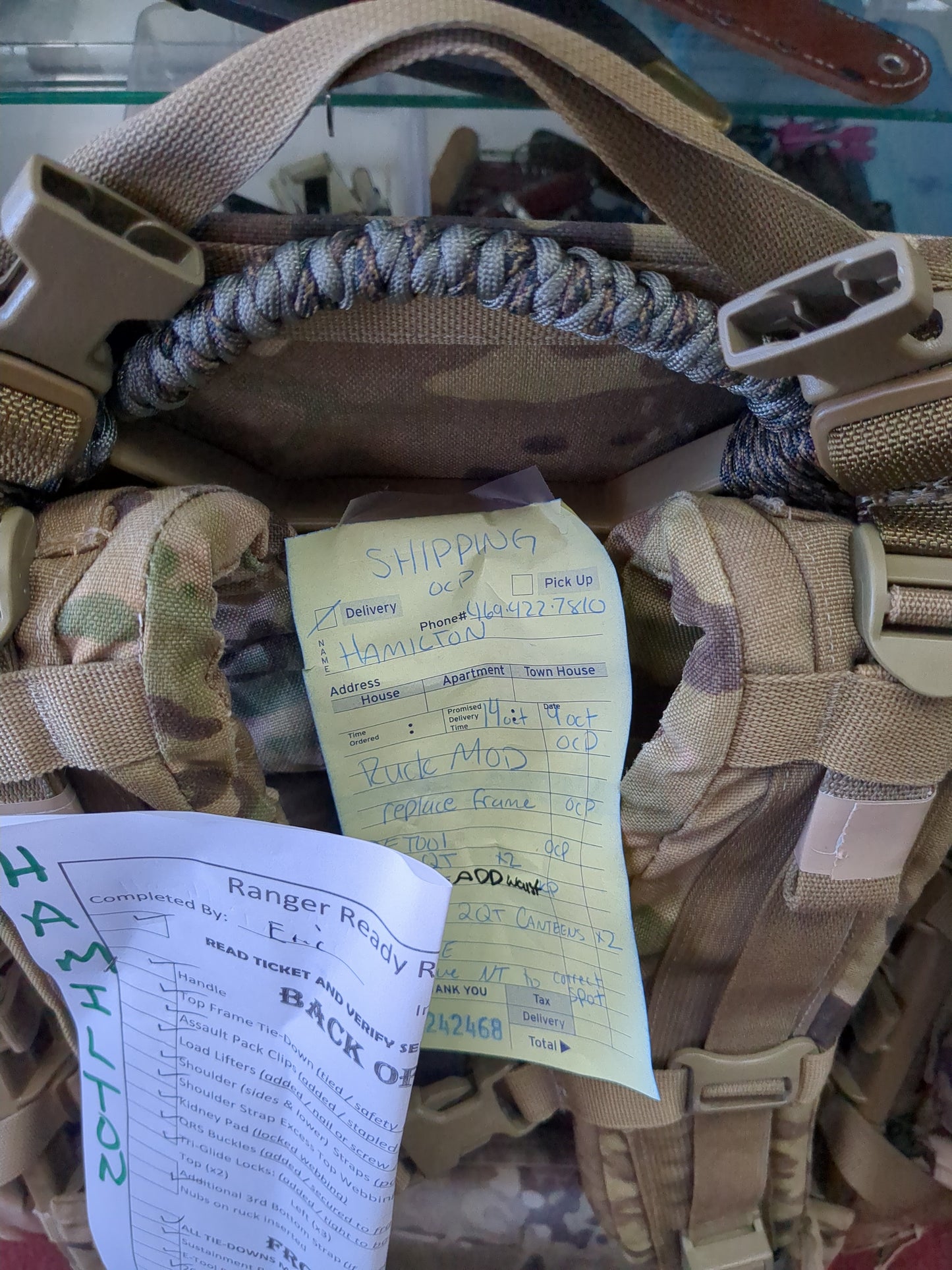 Hamilton- OCP "Ranger Ready" OCP Ruck Customer Mail-In