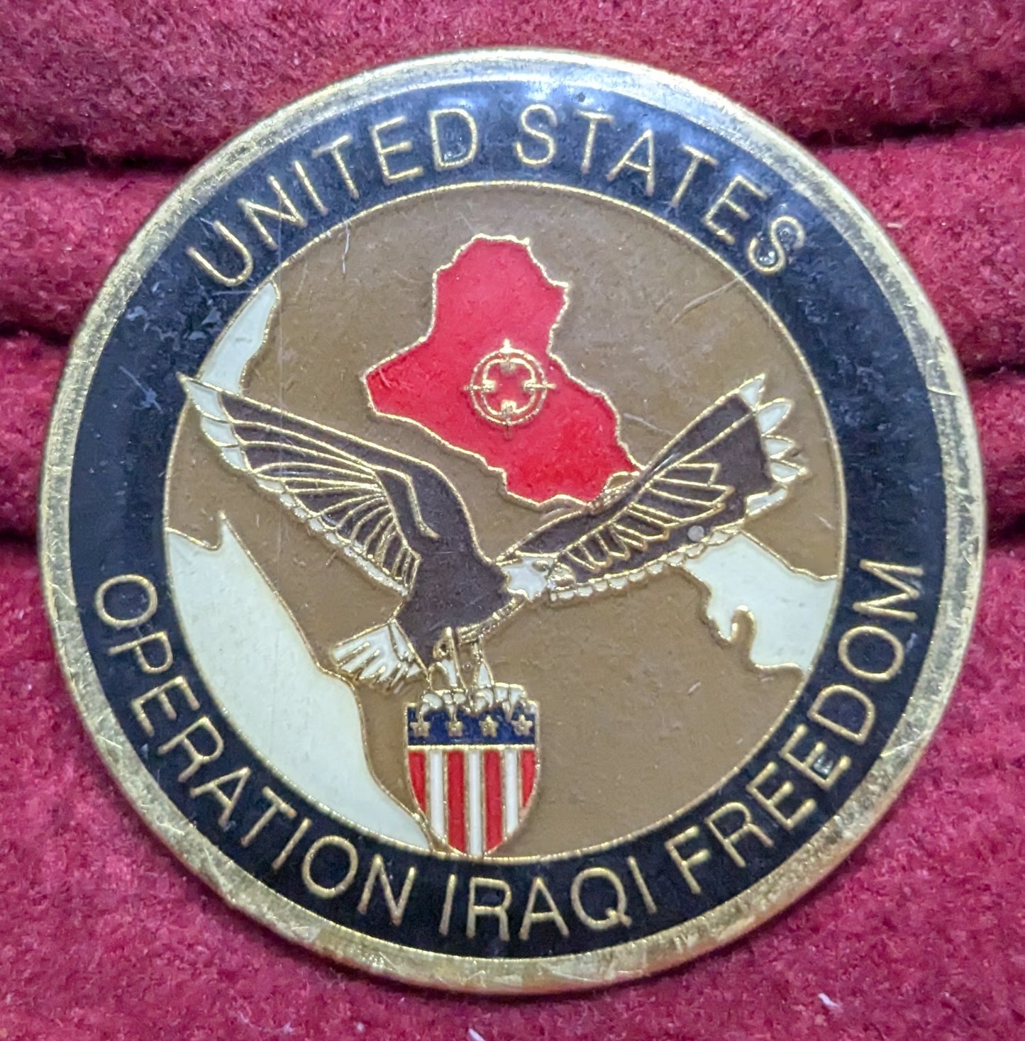 Challenge Coin Operation Iraqi Freedom Map (chcc-25APR178)