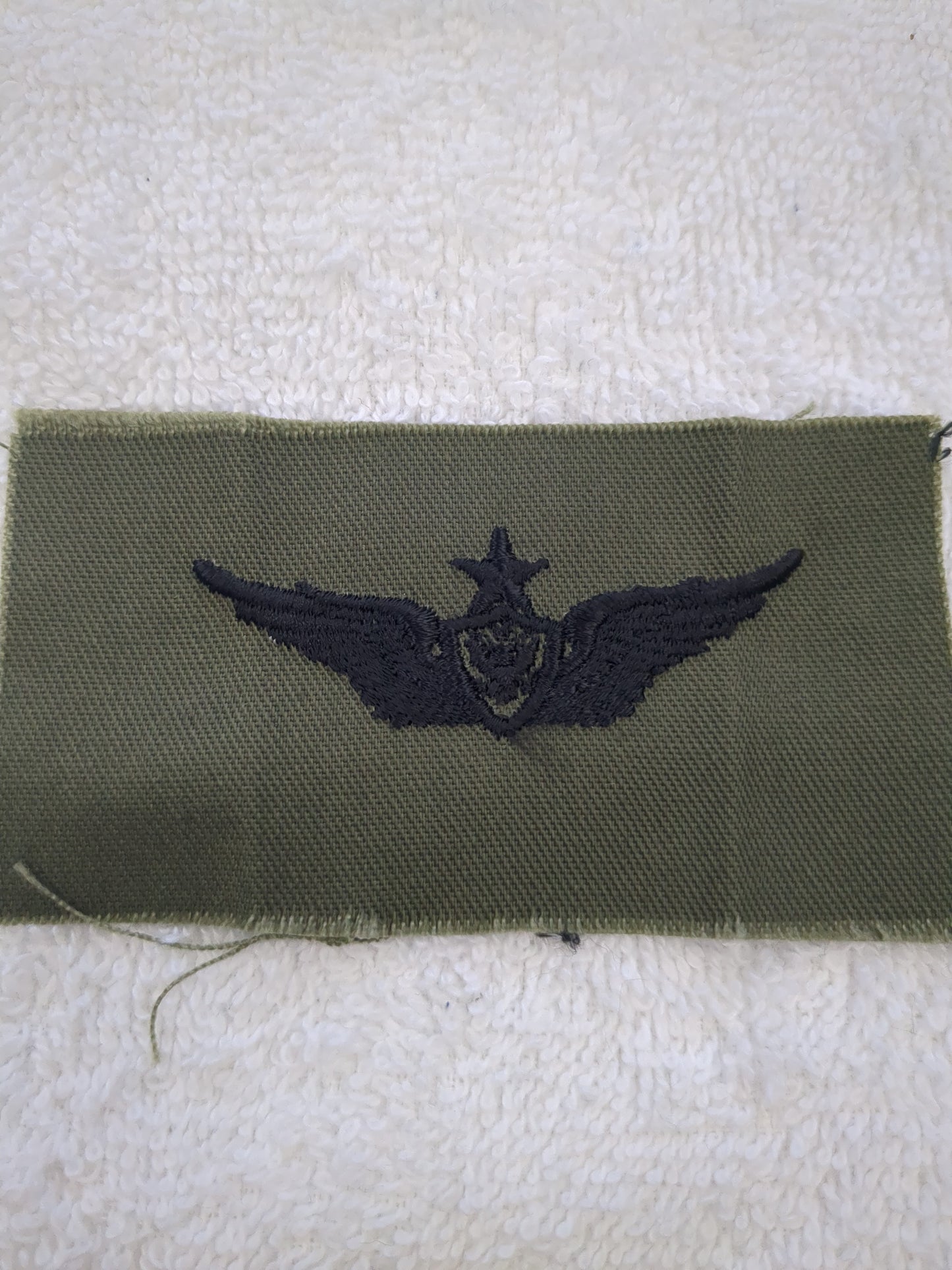 US Army Aviation Aircraft Senior Badge Sew-On OD Black Subdued (wsb11-AviationSeniorSew)