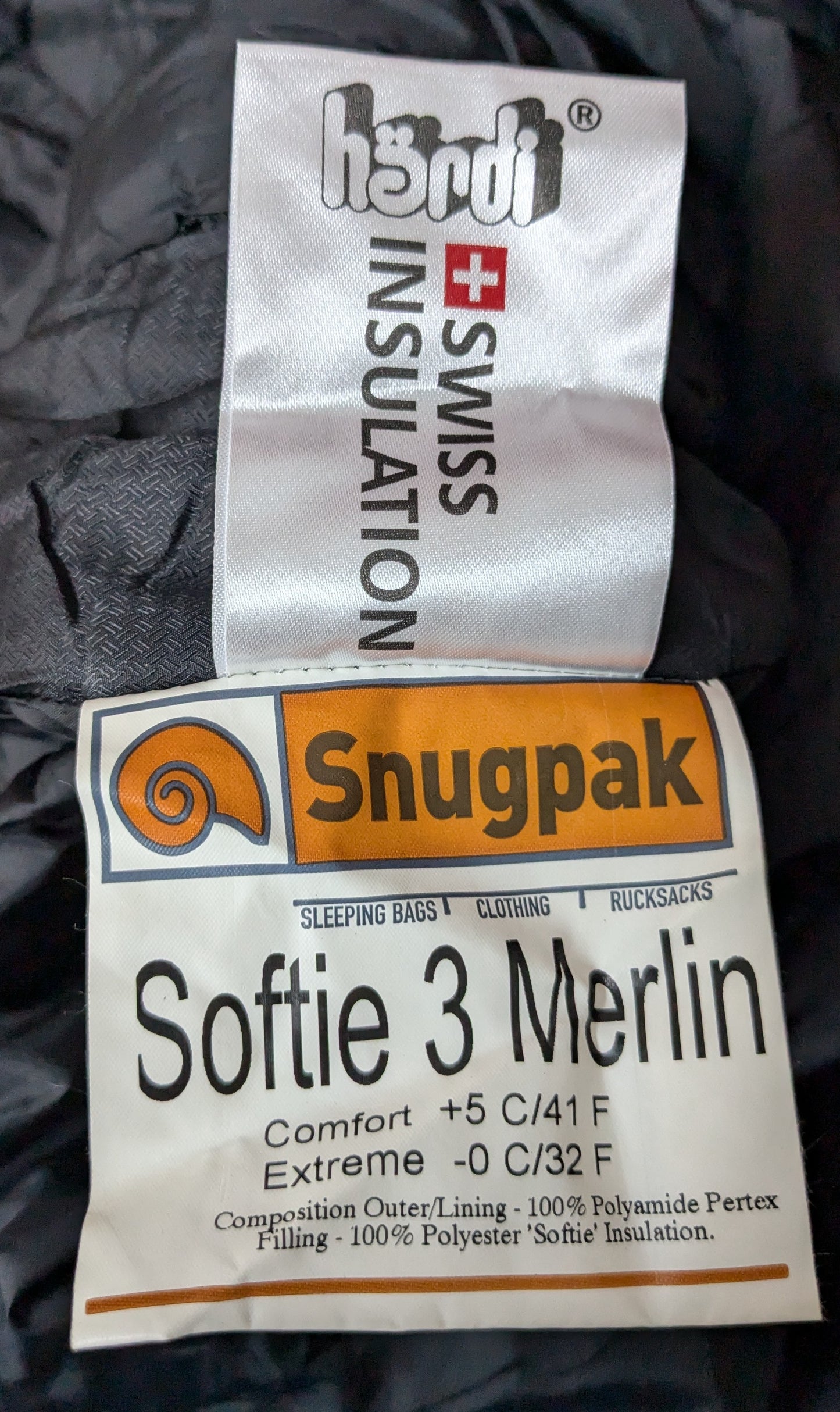 Snugpak Softie 3 Merlin Black Sleeping Bag (da14-25MAR56)