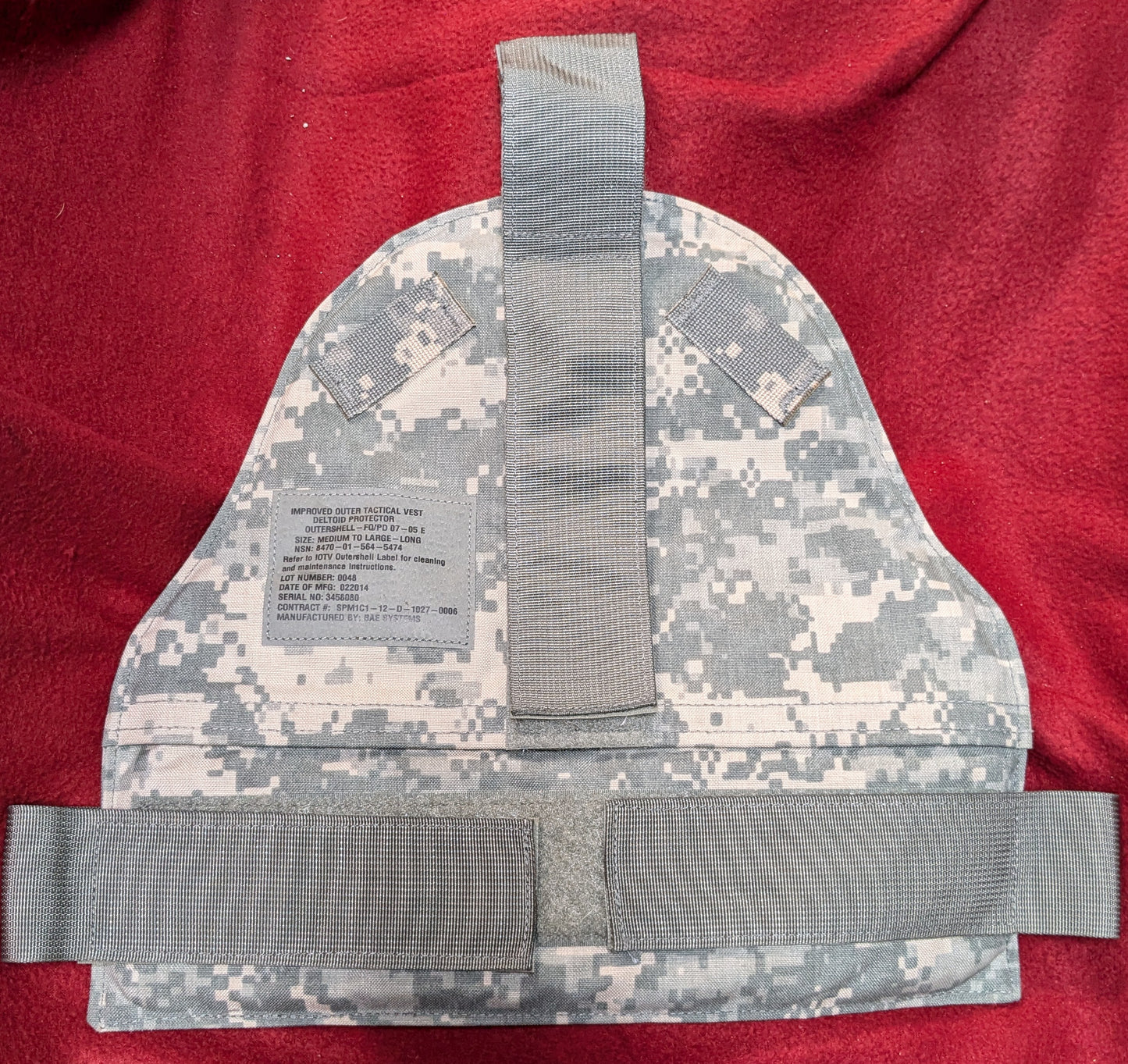 NOS ACU Improved Outer Tactical Vest Deltoid Protector Outershell (CB01-25APR55)