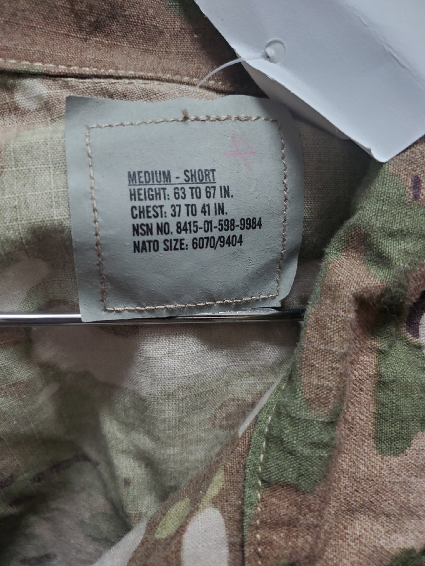 NWT US Army Medium Short Deployment Uniform OCP Multicam Frac Top (MS-Frac-NWT)