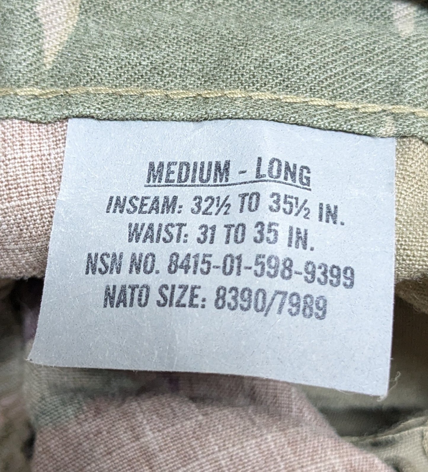 NOS - Set of Medium Long Deployment FRAC Uniform Top Pants OCP Multicam (25Mar34)