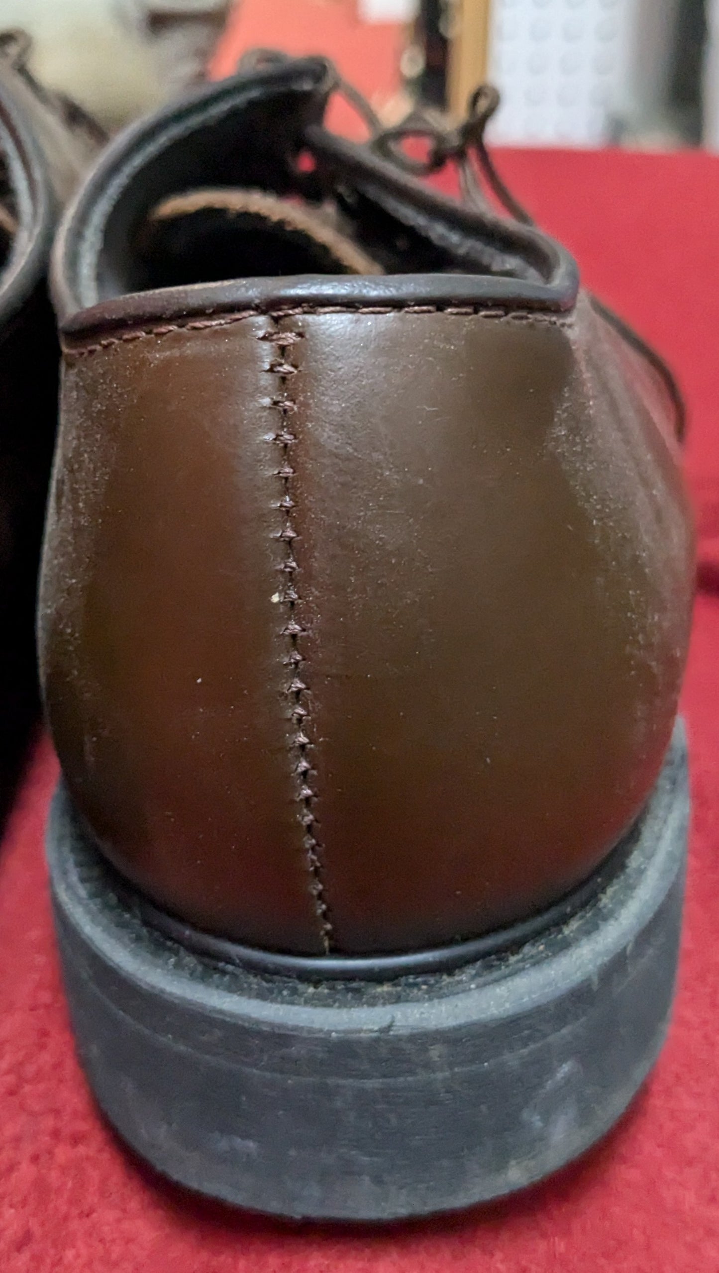 NOS Capps Military Dress Shoe Brown 9.5 E (fa01-25APR103)