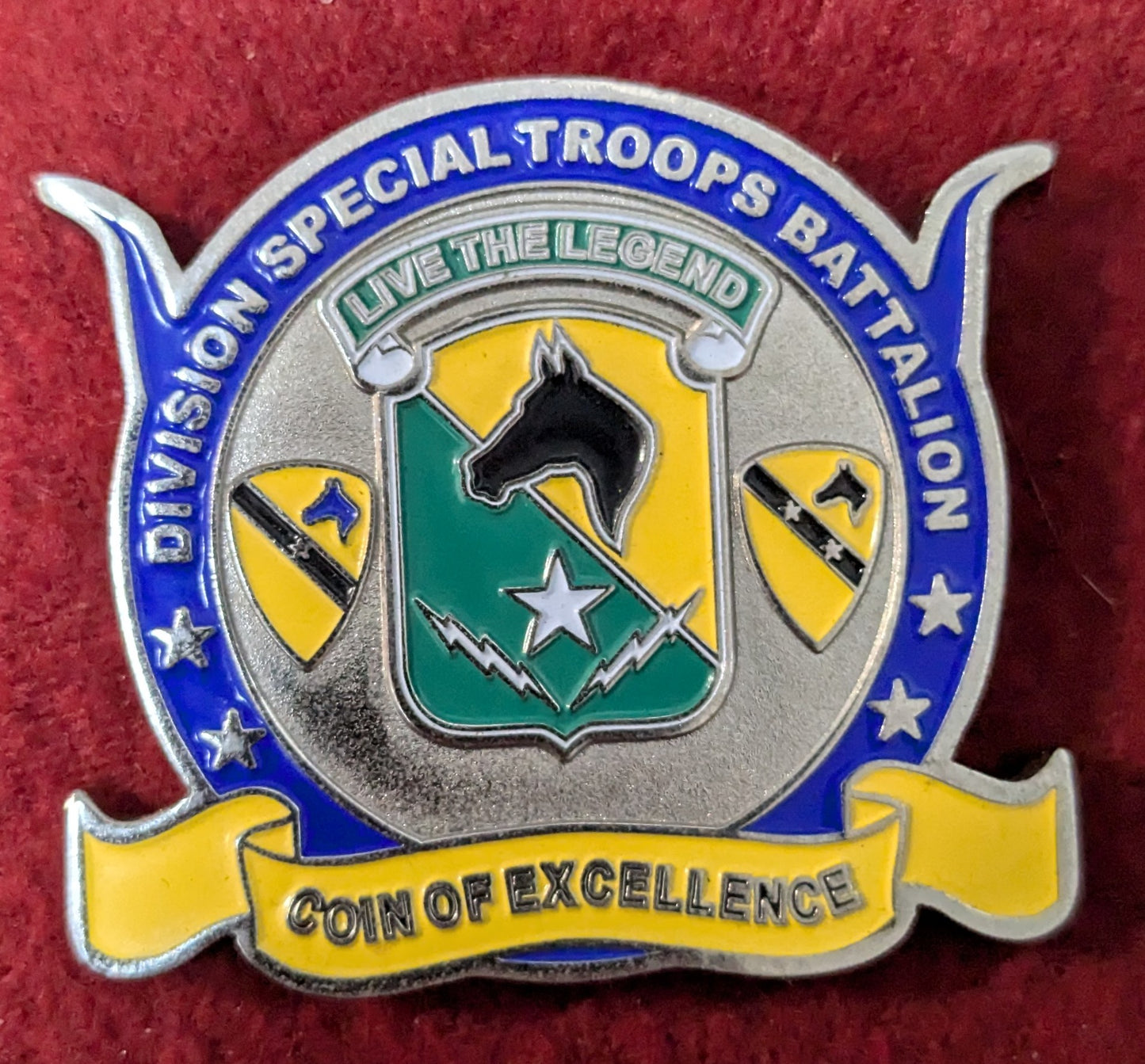 Challenge Coin America's First Team Mavericks Live the Legend Division Special Troops Battalion (chcc-25May39)