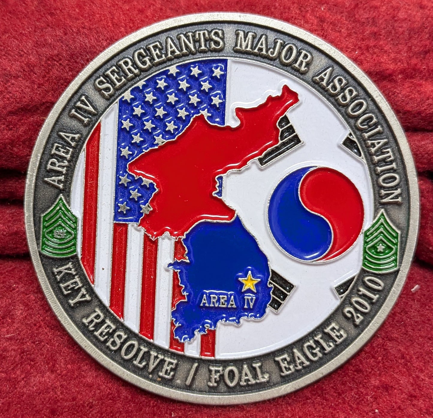 Challenge Coin 2010 Us Army Area Iv Sergeants Major Association (chcc-25APR146)